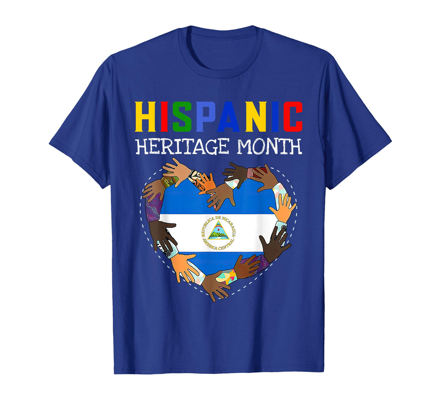 Hispanic Heritage Month Nicaragua Kids Boys Girls T-Shirt