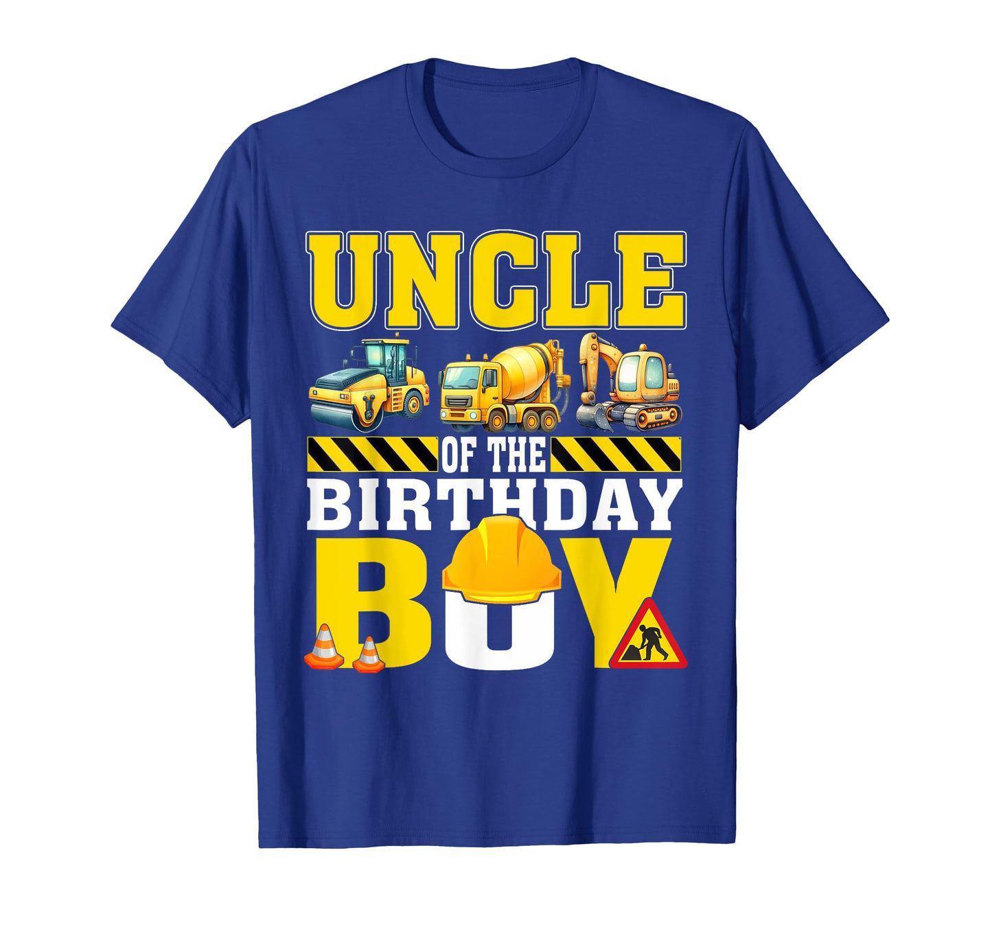 Uncle Of The Birthday Boy Construction Worker Birthday T-Shirt