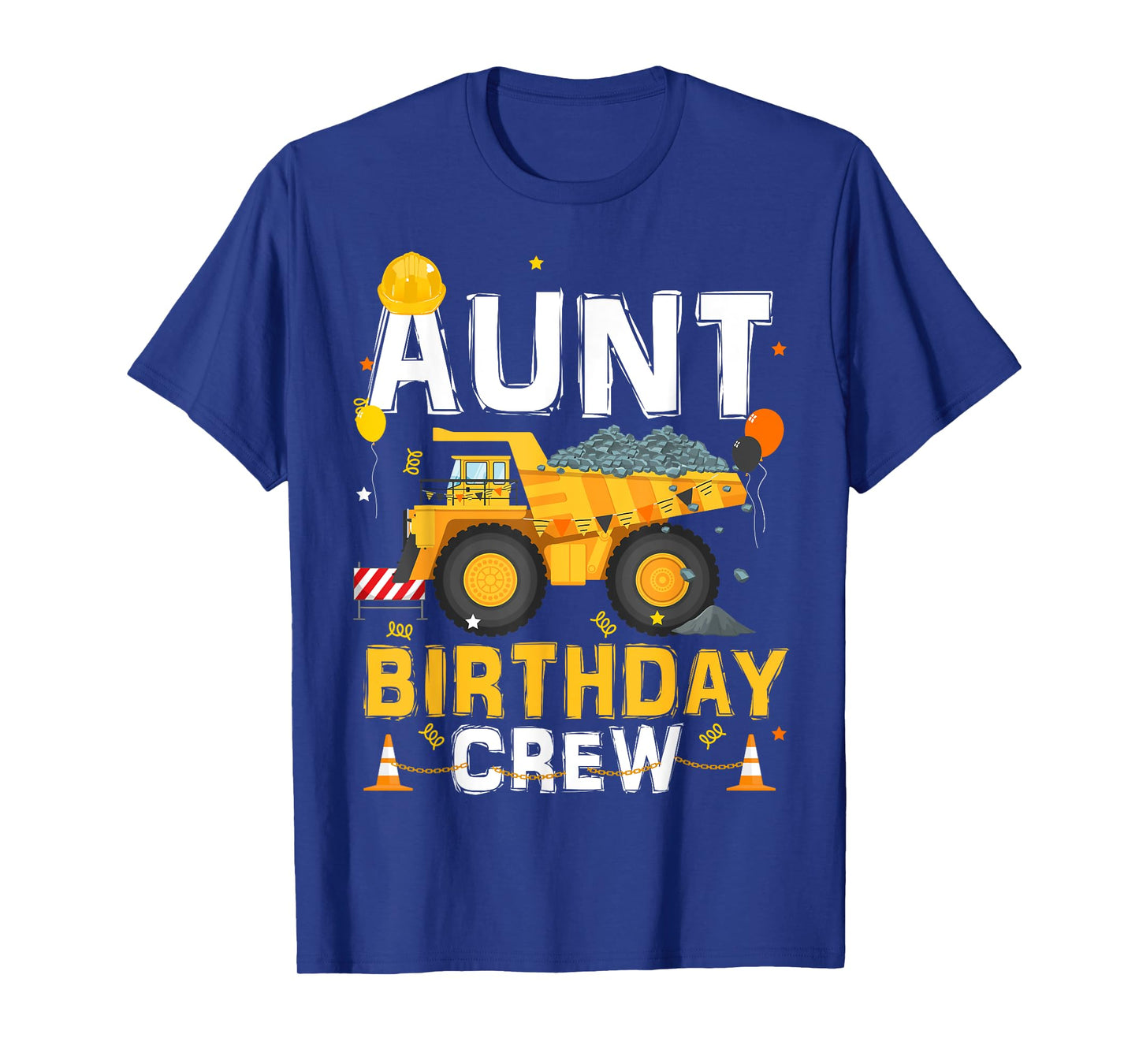 Aunt Birthday Crew Auntie Matching Construction B-day Boy T-Shirt