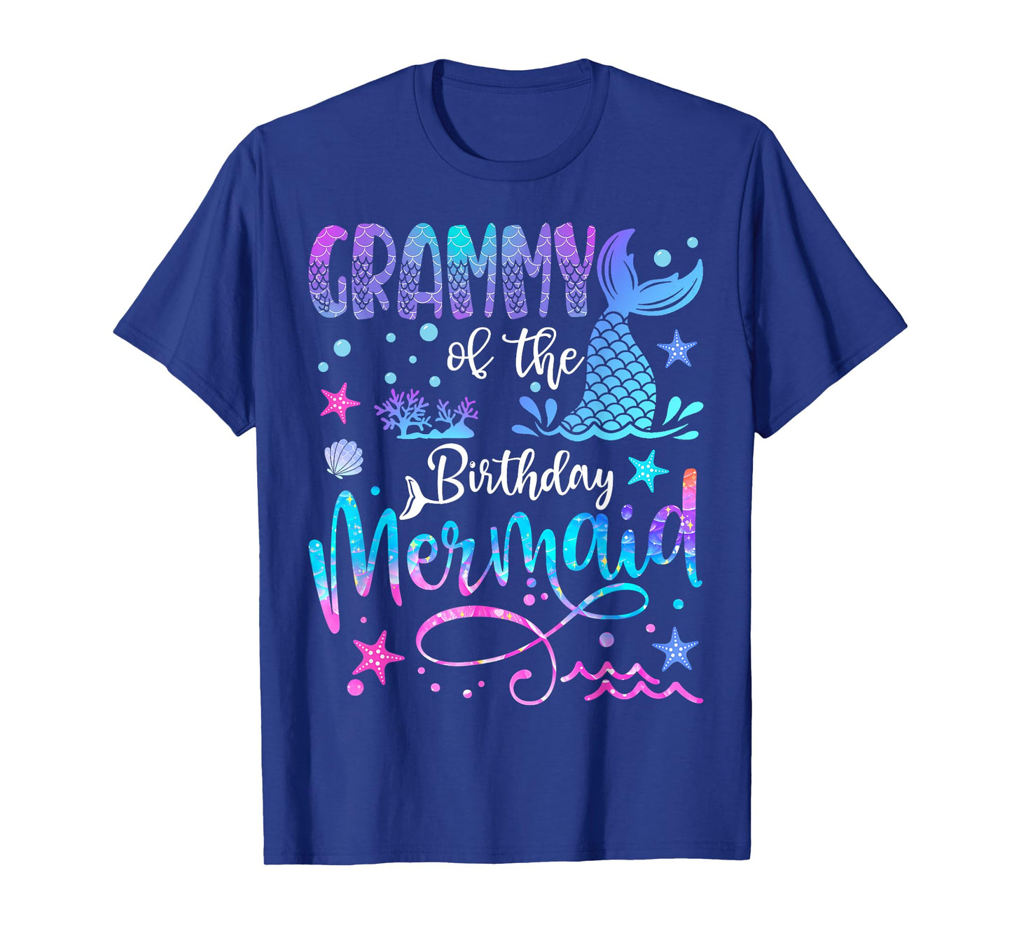 Grammy of The Birthday Mermaid Matching 1St Birthday Girl T-Shirt