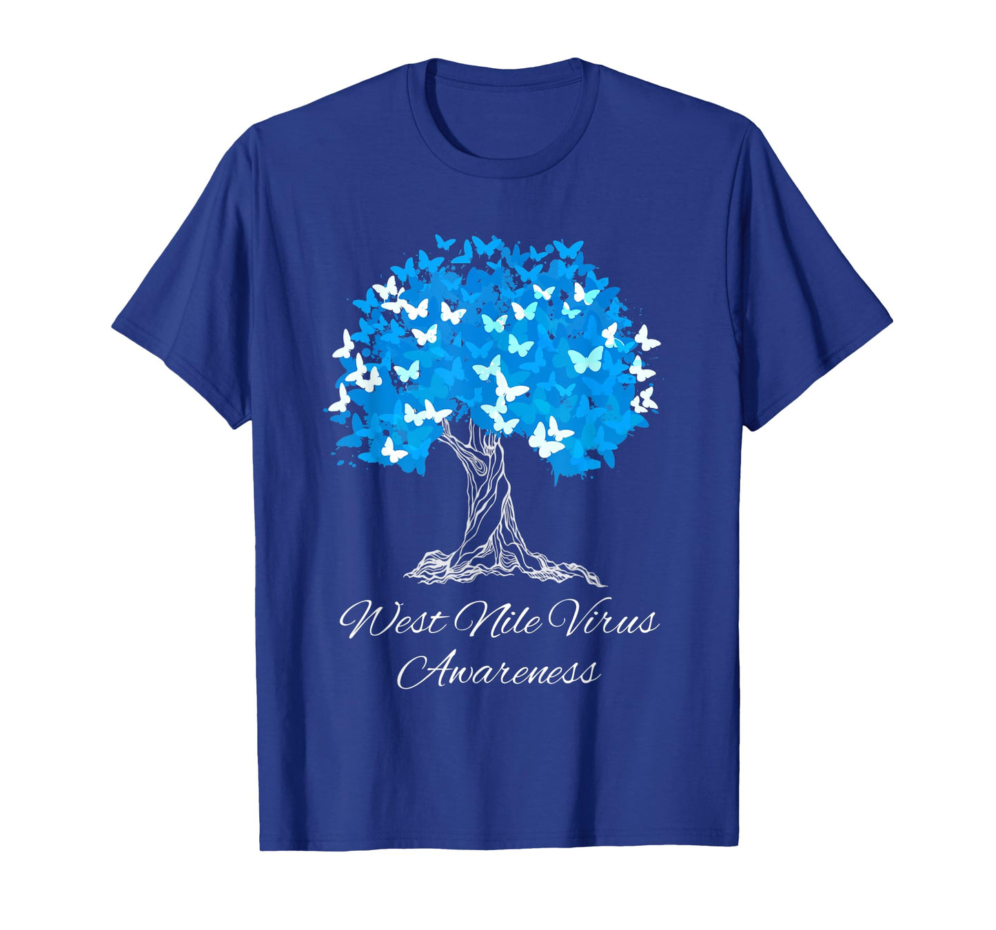 West Nile Virus Awareness Tree With Butterflies Support T-Shirt
