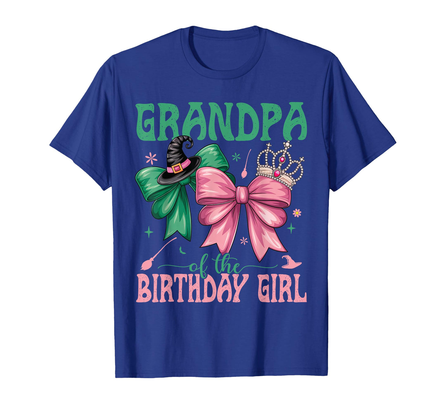 Grandpa Of The Birthday Girl Matching Witch Family Bdy Party T-Shirt