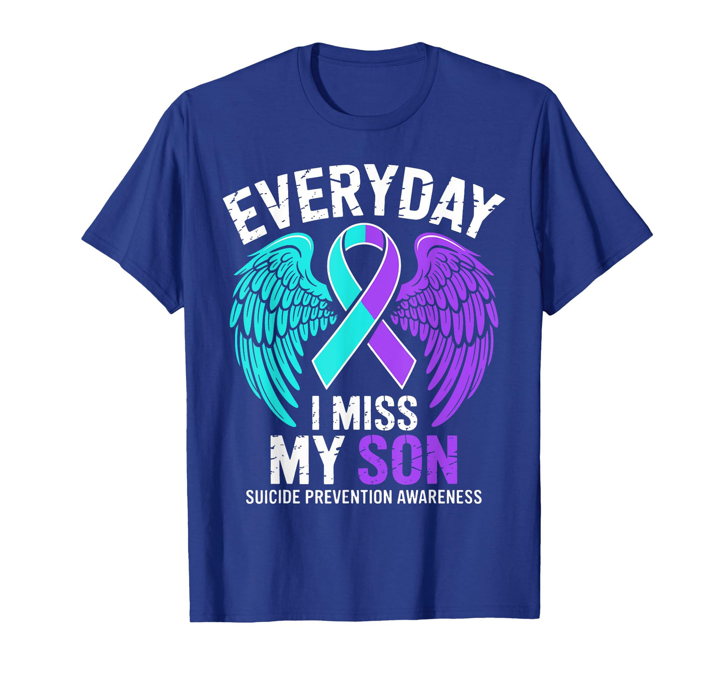 Wear Teal & Purple I Miss My Son Suicide Prevention T-Shirt