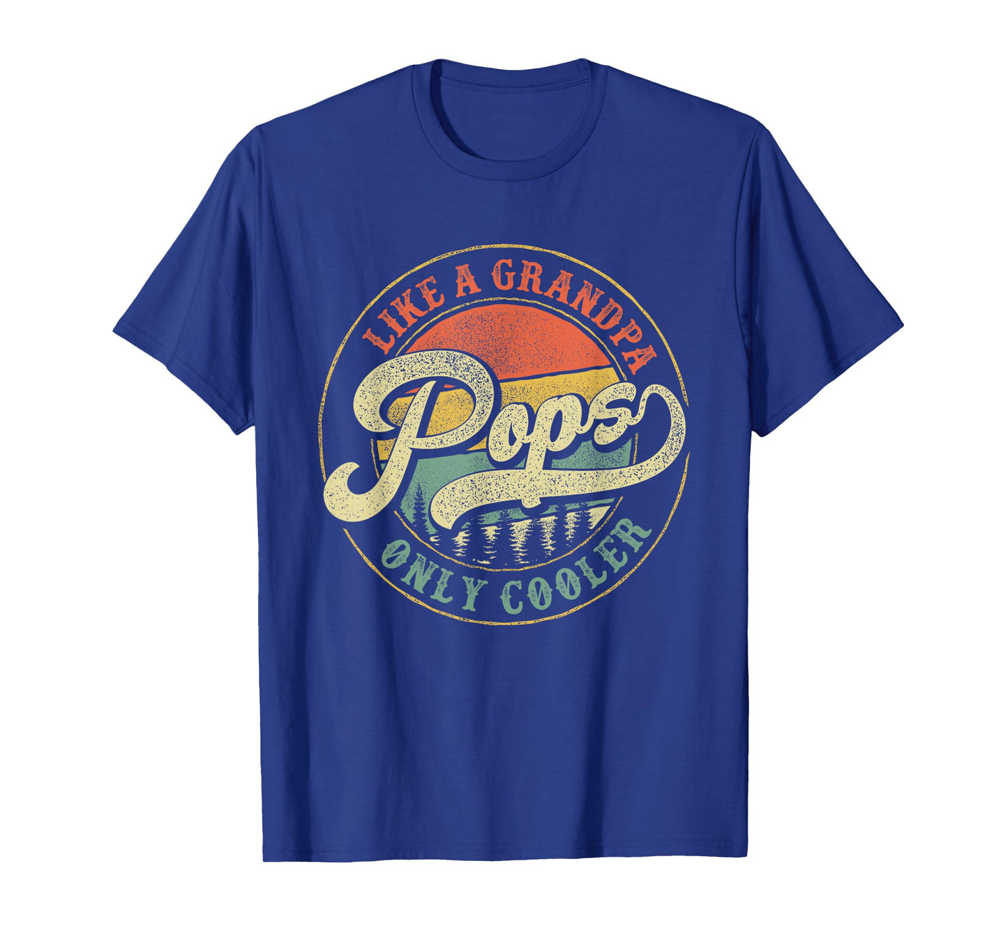 Pops Like a Grandpa Only Cooler Retro Gift Pops Dad Grandpa T-Shirt