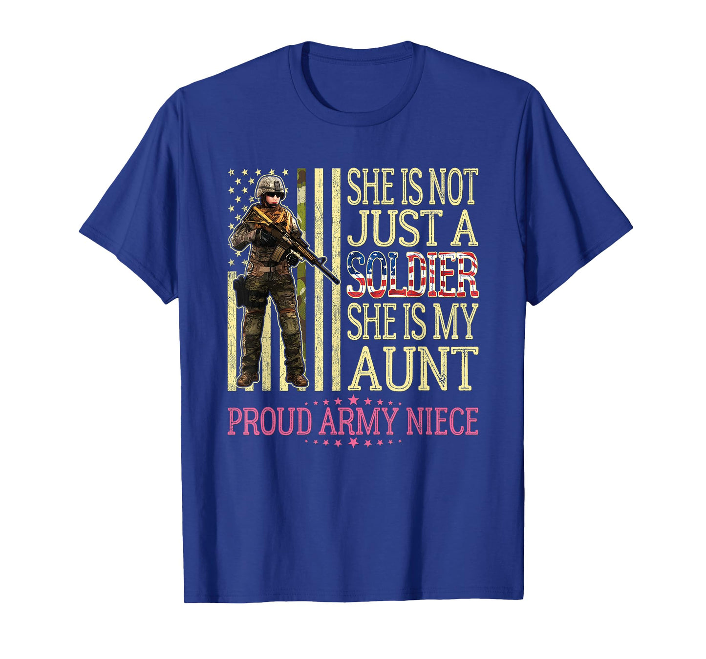 My Aunt Is A Soldier Hero Proud Army Niece Military Family T-Shirt