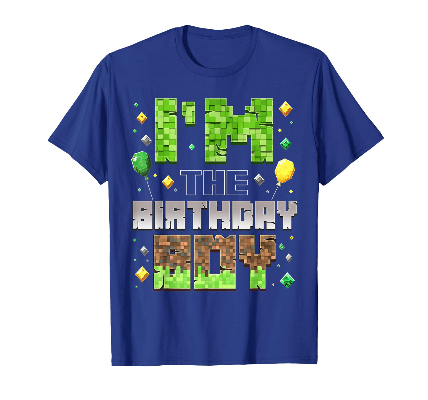 I'm The Birthday Boy Party Gamer Pixel Boy Kid Birthday T-Shirt
