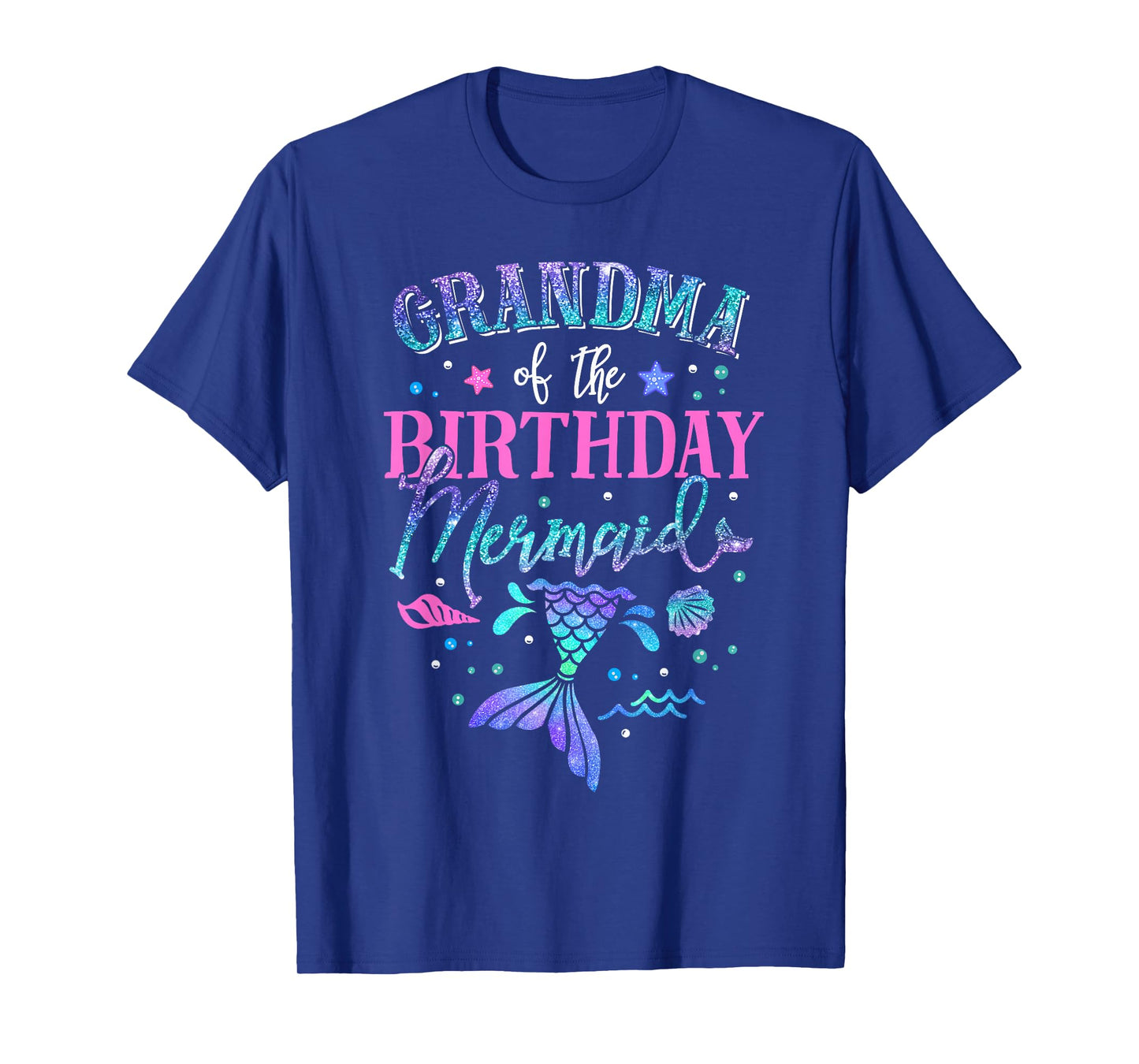 Grandma Of The Birthday Mermaid Party Matching Family T-Shirt