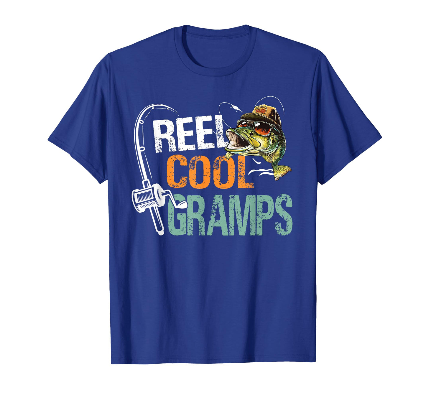 Reel Cool Gramps Fishing Gramps Birthday Vintage T-Shirt