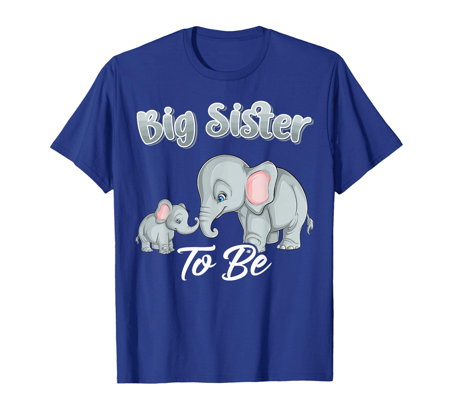 Soon Big Sister To Be Elephants Baby Shower Gender Reveal T-Shirt
