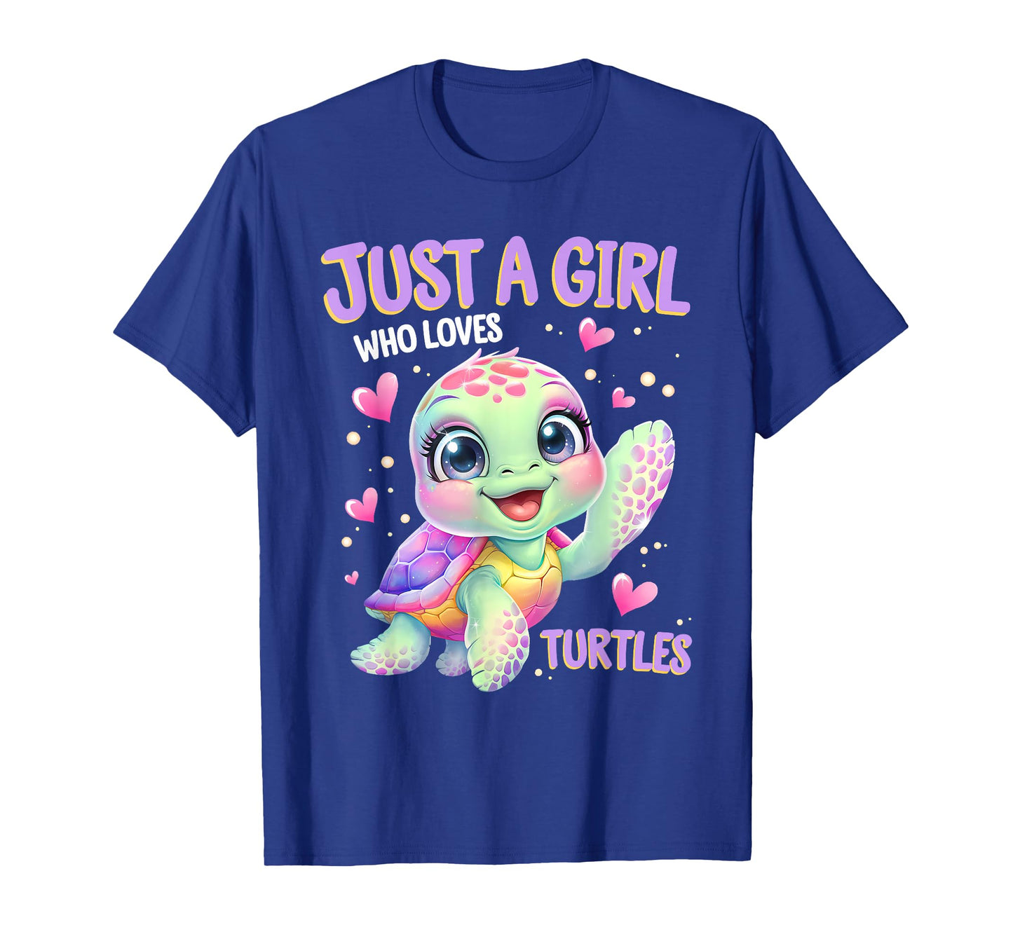 Sea Reptile Turtle Lovers Just A Girl Who Loves Turtles Kids T-Shirt