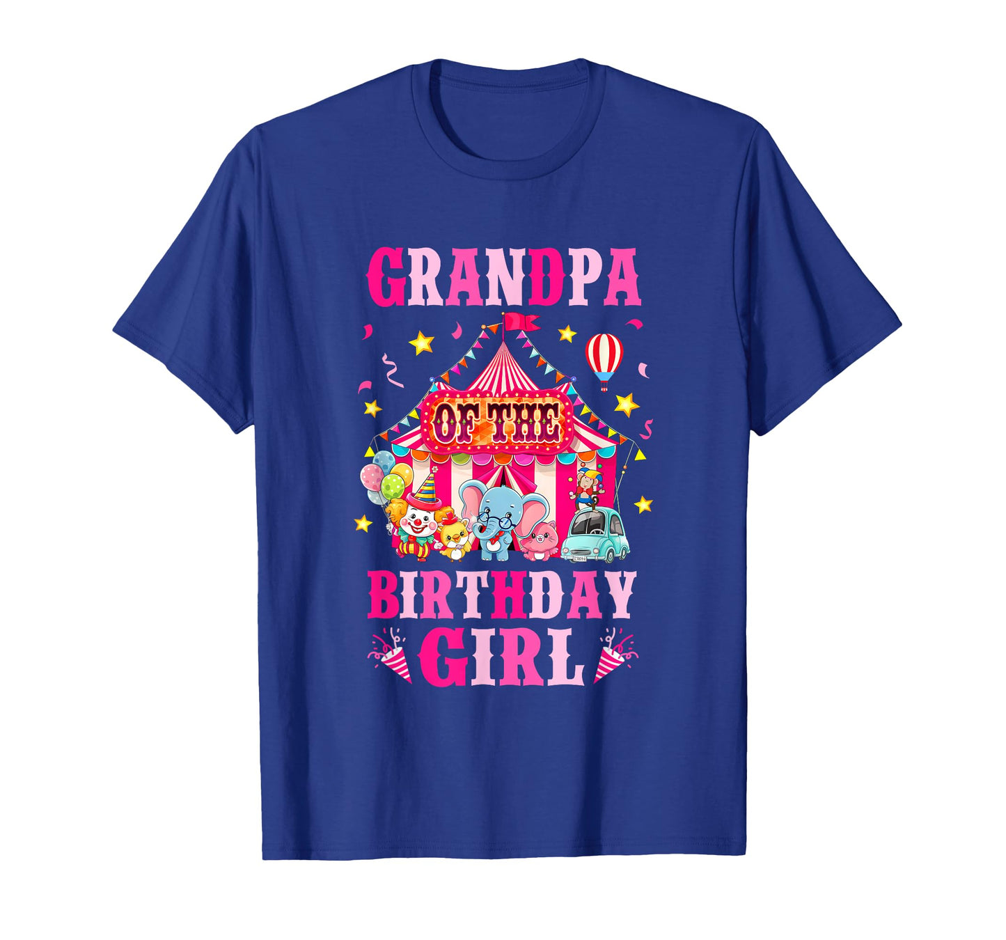 Grandpa Of The Birthday Girl Circus Carnival Family Party T-Shirt