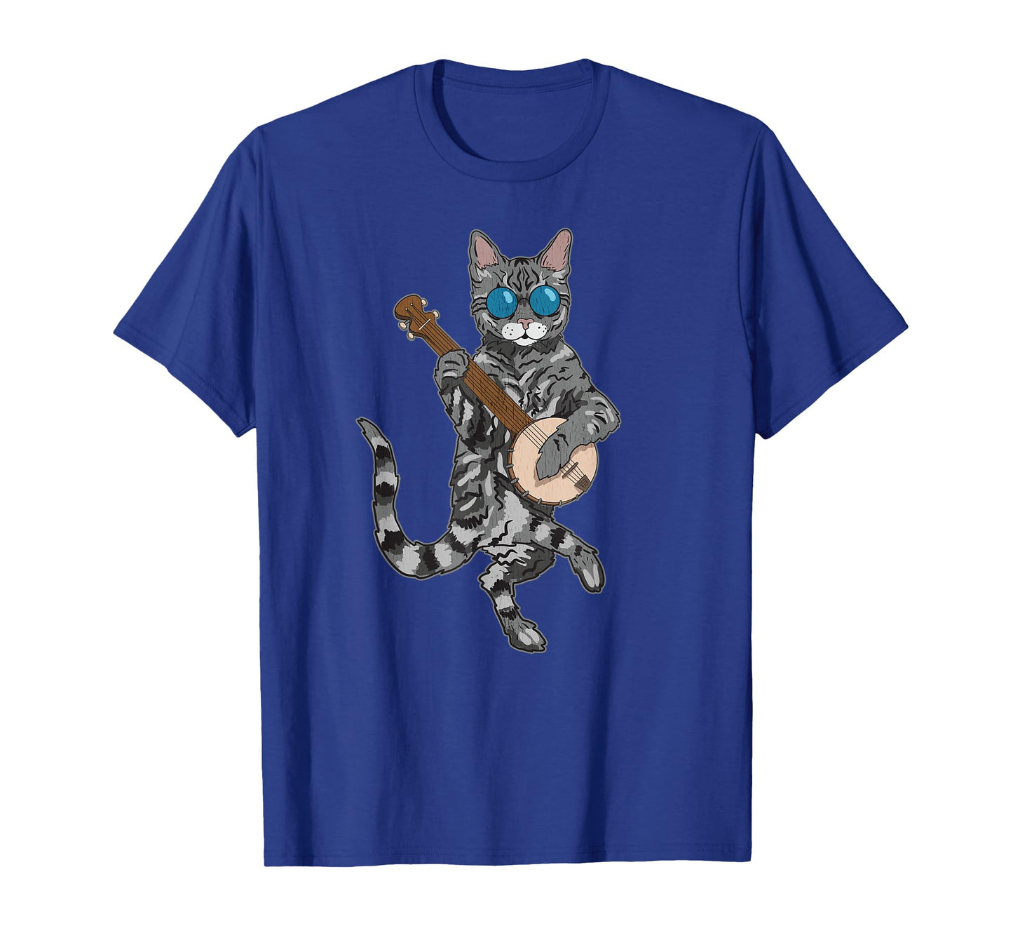 Banjo Cat Funny Retro Style Bluegrass & Tabby Feline Lover T-Shirt