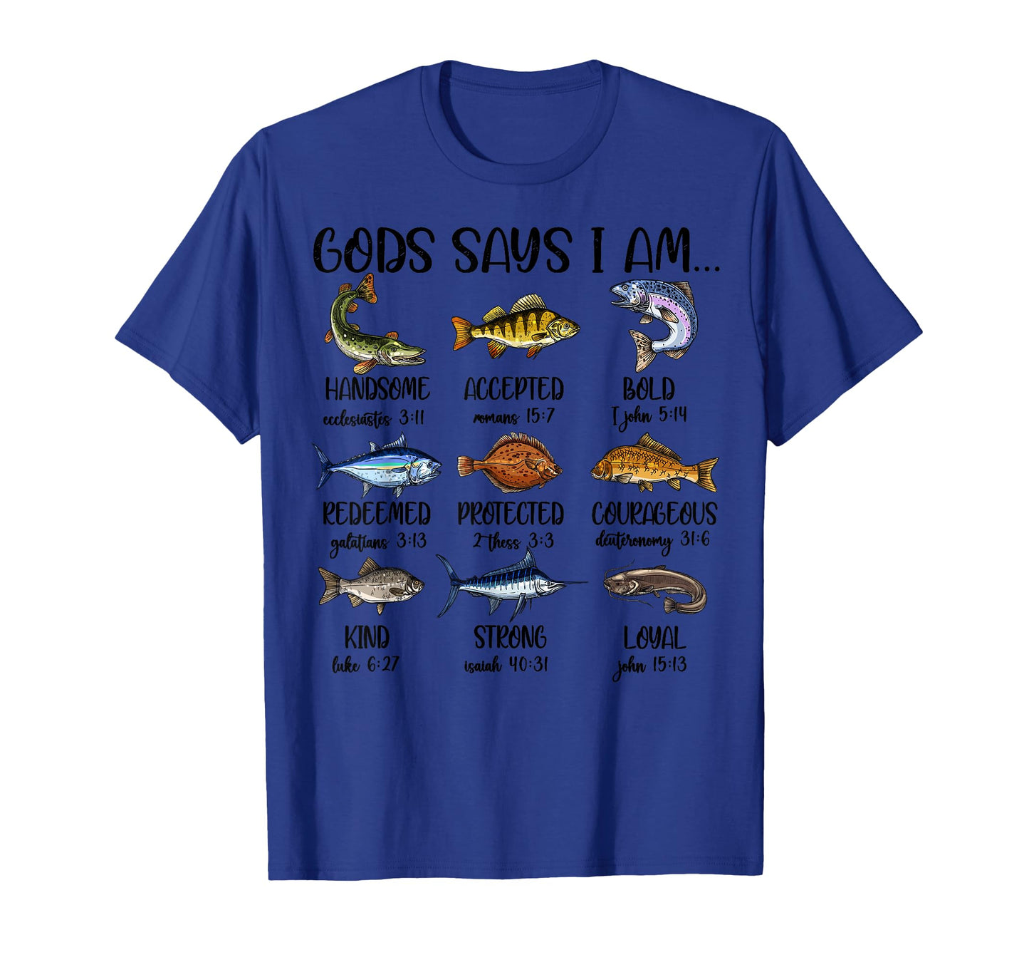 Christian God Says I Am Fishing Toddler Boy Kids Men Jesus T-Shirt