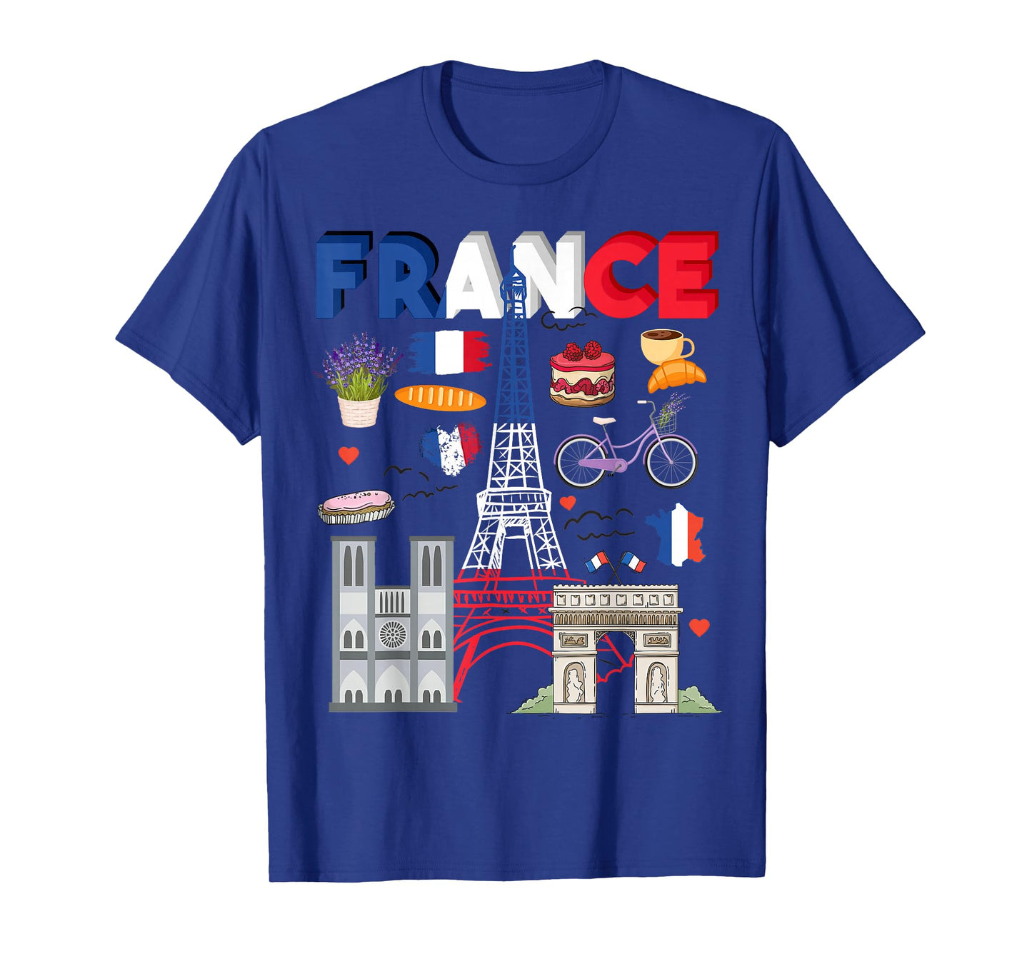 France Flag Outfit Idea For Kids French Flag & Lavender T-Shirt