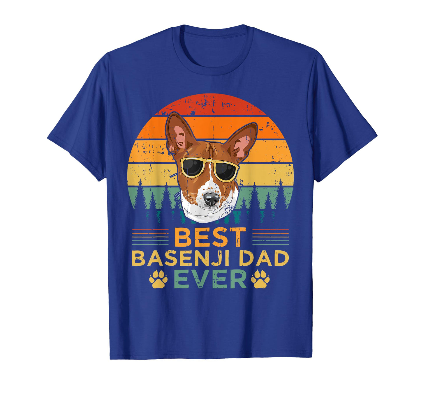 Retro Style Best Basenji Dad Ever Father's Day T-Shirt