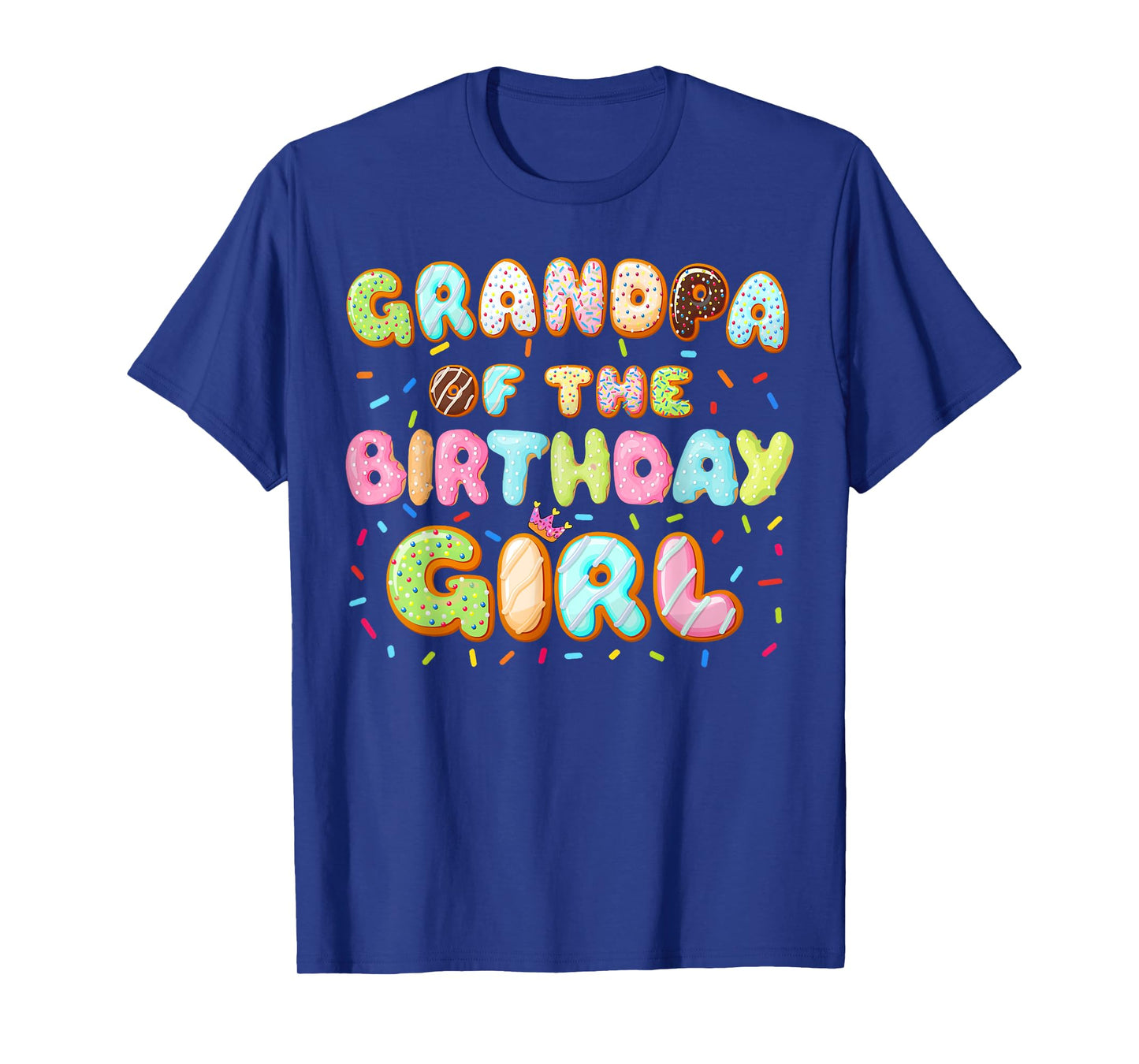 Grandpa Of The Birthday Girl Sweet Donut Birthday Family T-Shirt