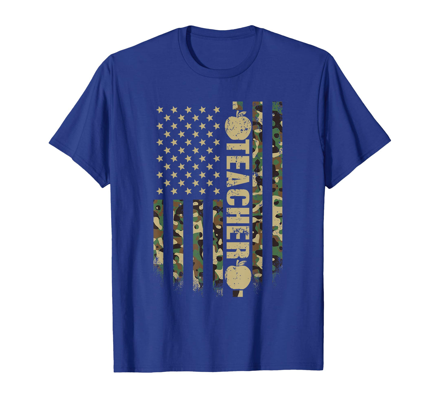 Patriotic Teacher American Flag Camouflage 4th Of July Camo T-Shirt