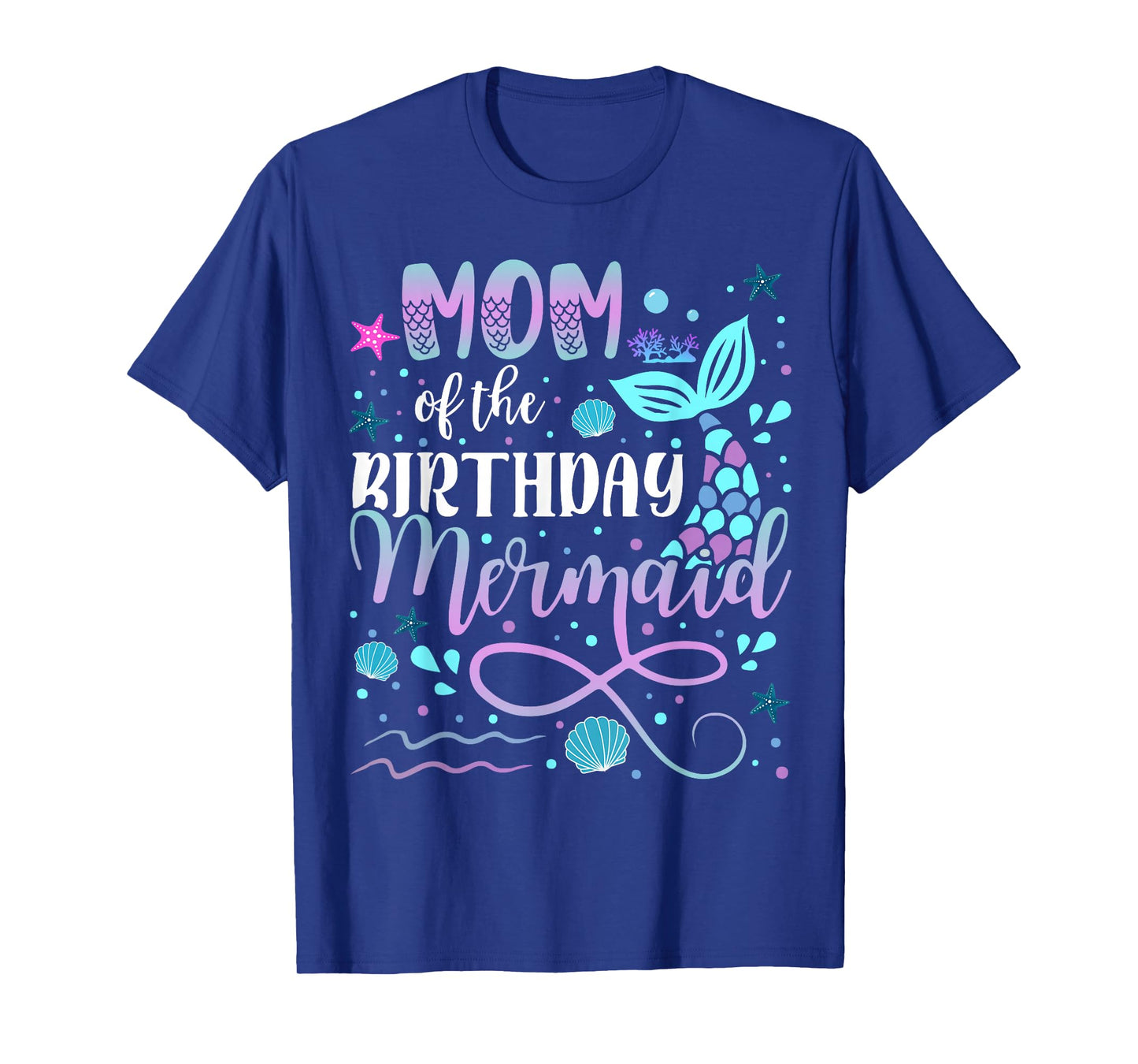 Mom And Dad Of The Birthday Mermaid Matching Family Tshirt T-Shirt