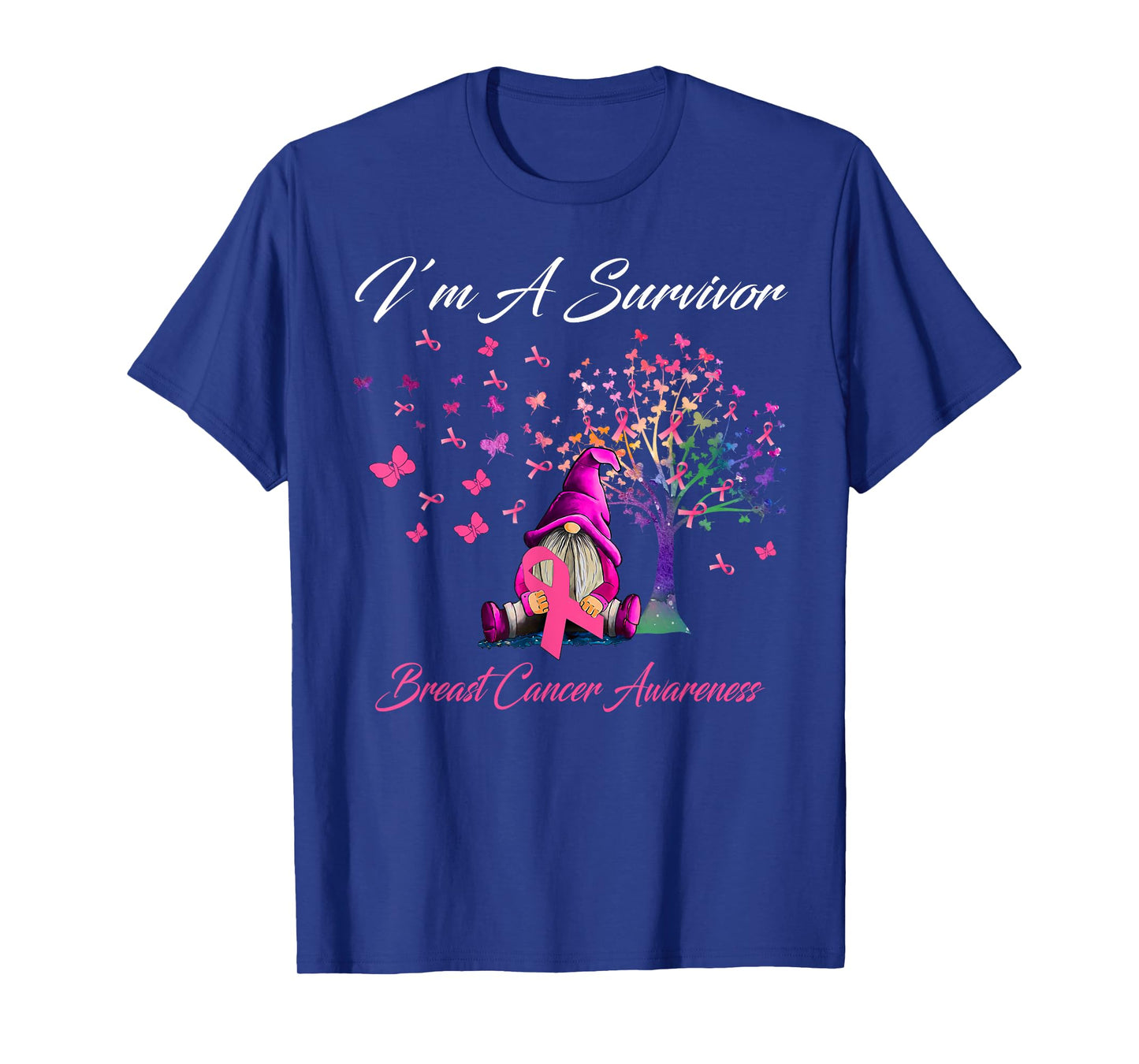 Funny Gnomes I'm A Survivor Breast Cancer Awareness T-Shirt
