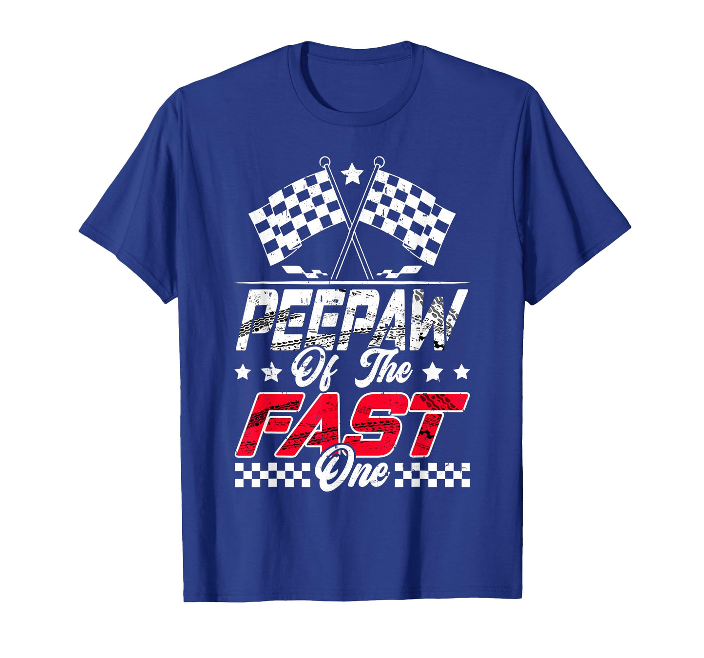 Peepaw Of The Fast One First Birthday Racing Car Family T-Shirt