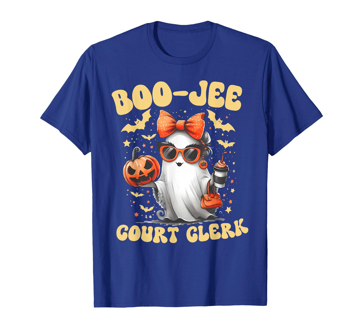 Boo-Jee Court Clerk Pooky Ghost Pumpkin Halloween Costume T-Shirt