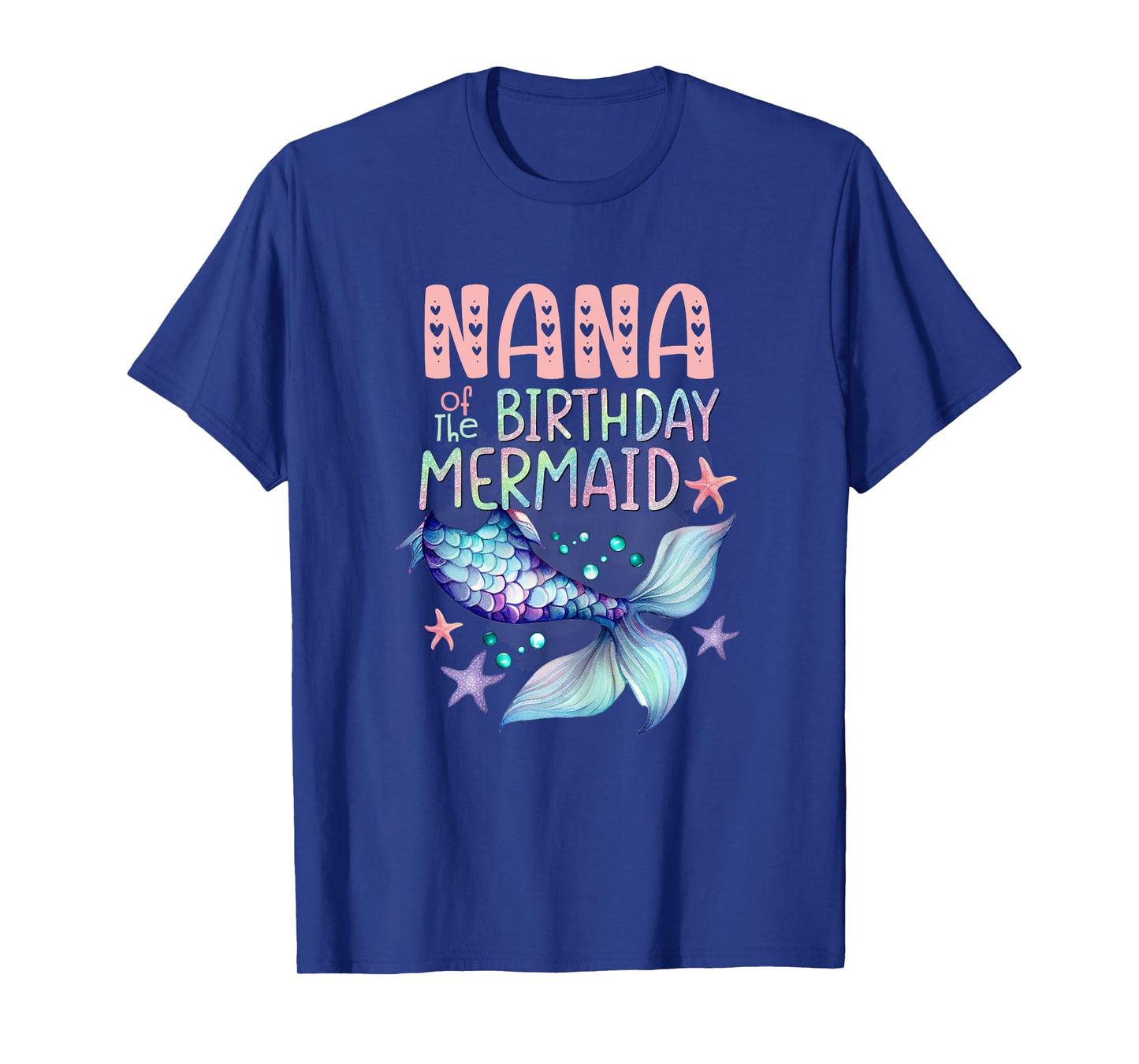 Nana Of The Birthday Mermaid Family Matching Party Squad T-Shirt