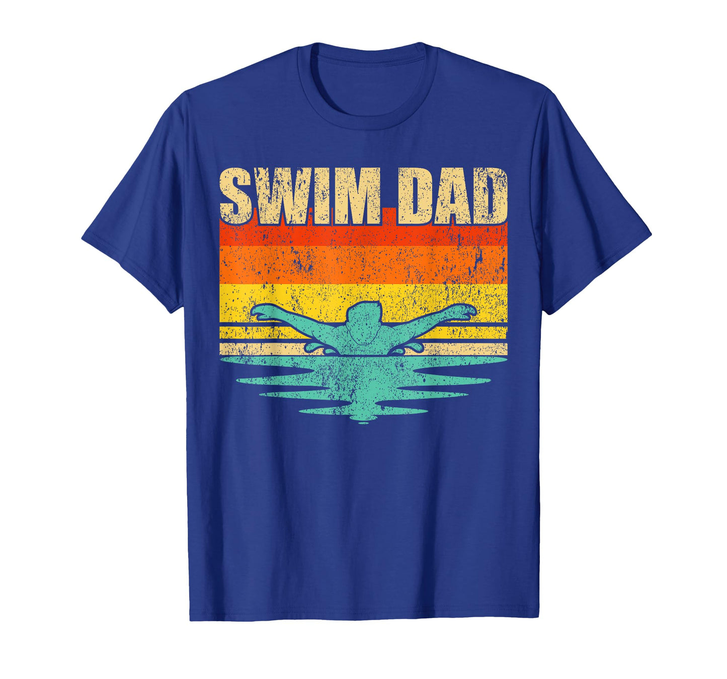 Vintage Style Swimming Lover Swimmer Swim Dad Father's Day T-Shirt