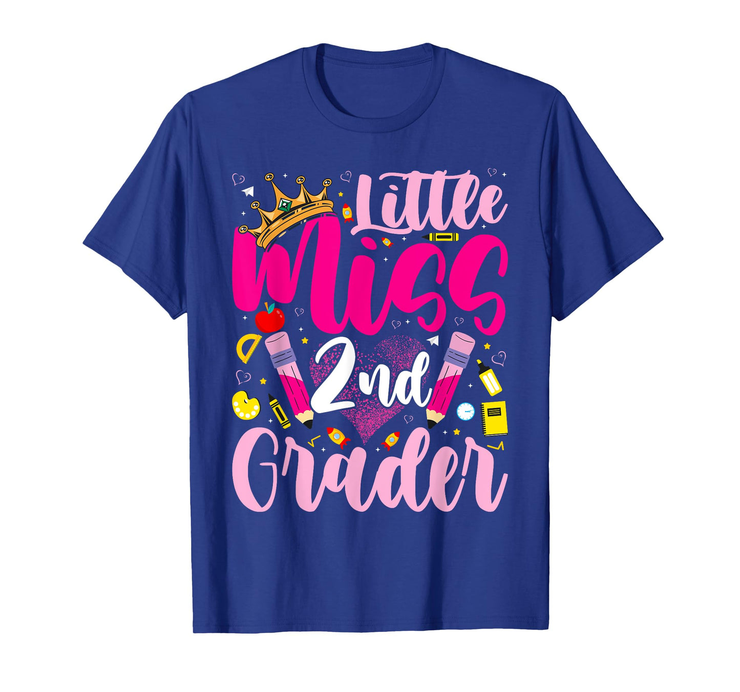 Little Miss 2nd Grade Grader Girls 1st Day Back to School T-Shirt