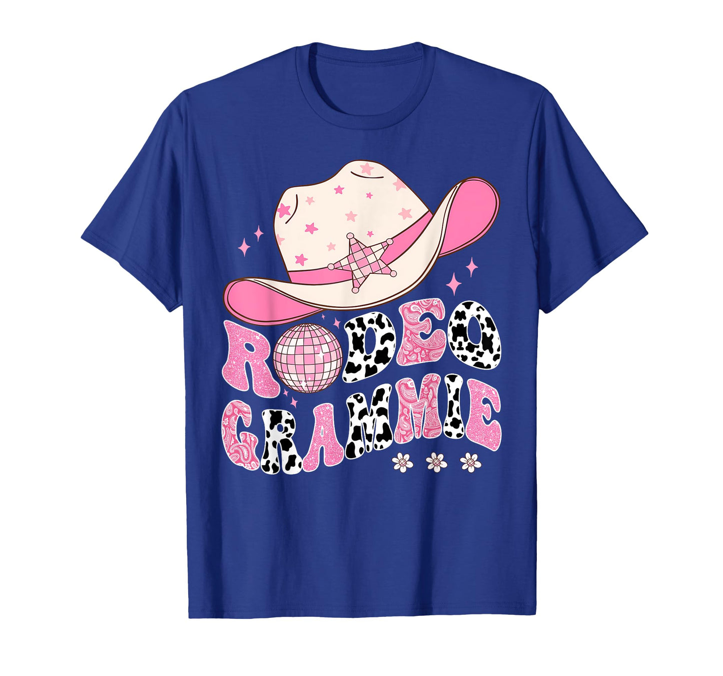 Rodeo Grammie Pink CowGirl 1St Birthday Disco Groovy T-Shirt