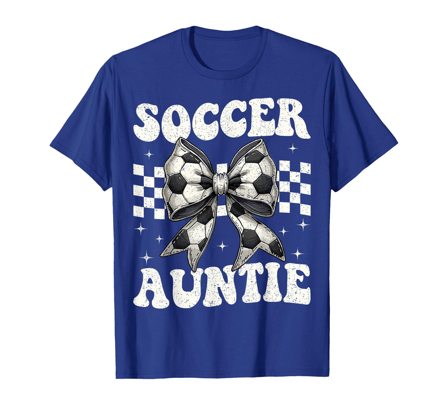 Soccer Auntie Funny Coquette Bow Soccer Aunt T-Shirt