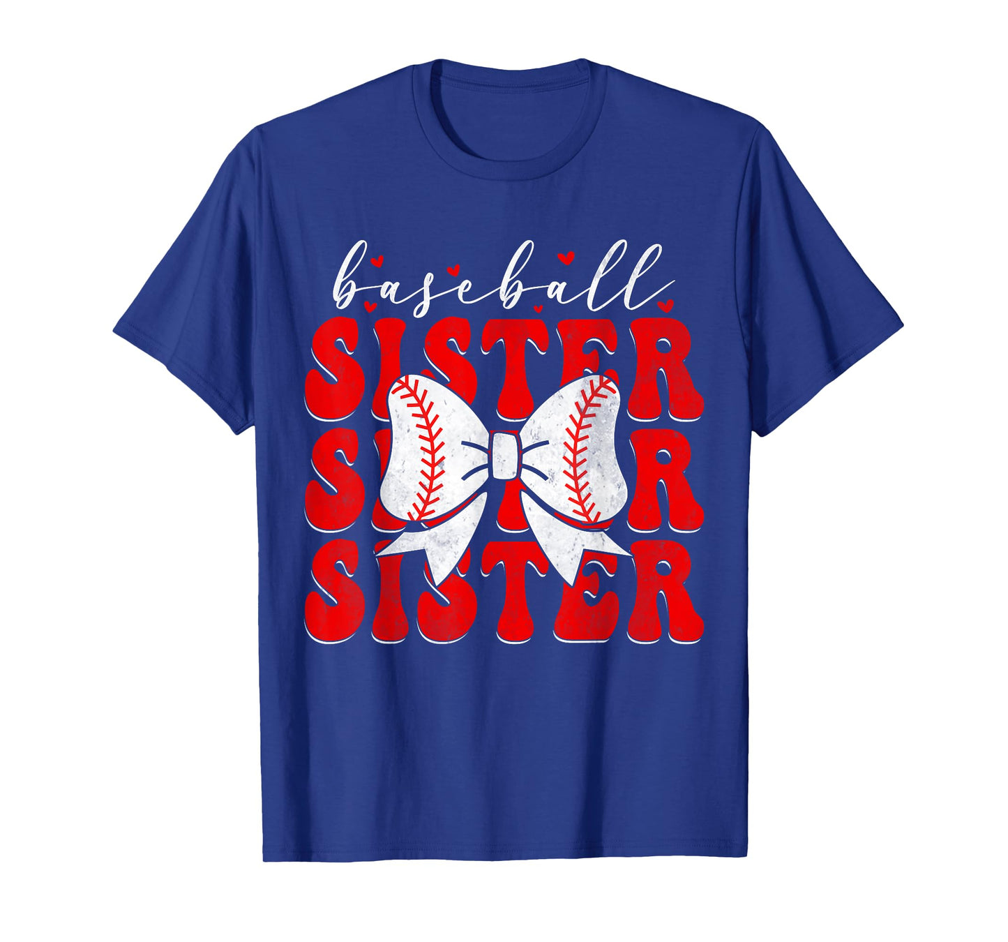 Baseball Sister Coquette Bow Sport Lover Sister Mother's Day T-Shirt