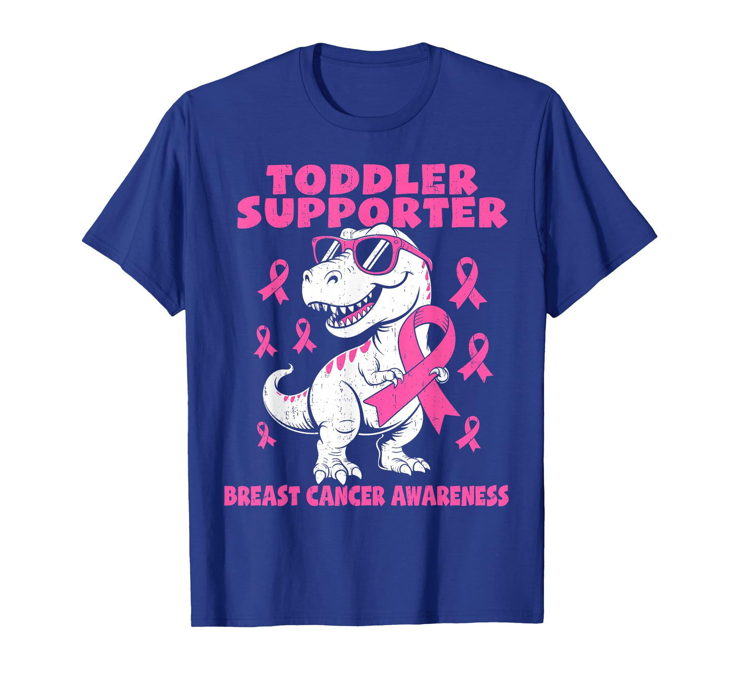 Kid Toddler Supporter T Rex Breast Cancer Awareness Boys T-Shirt