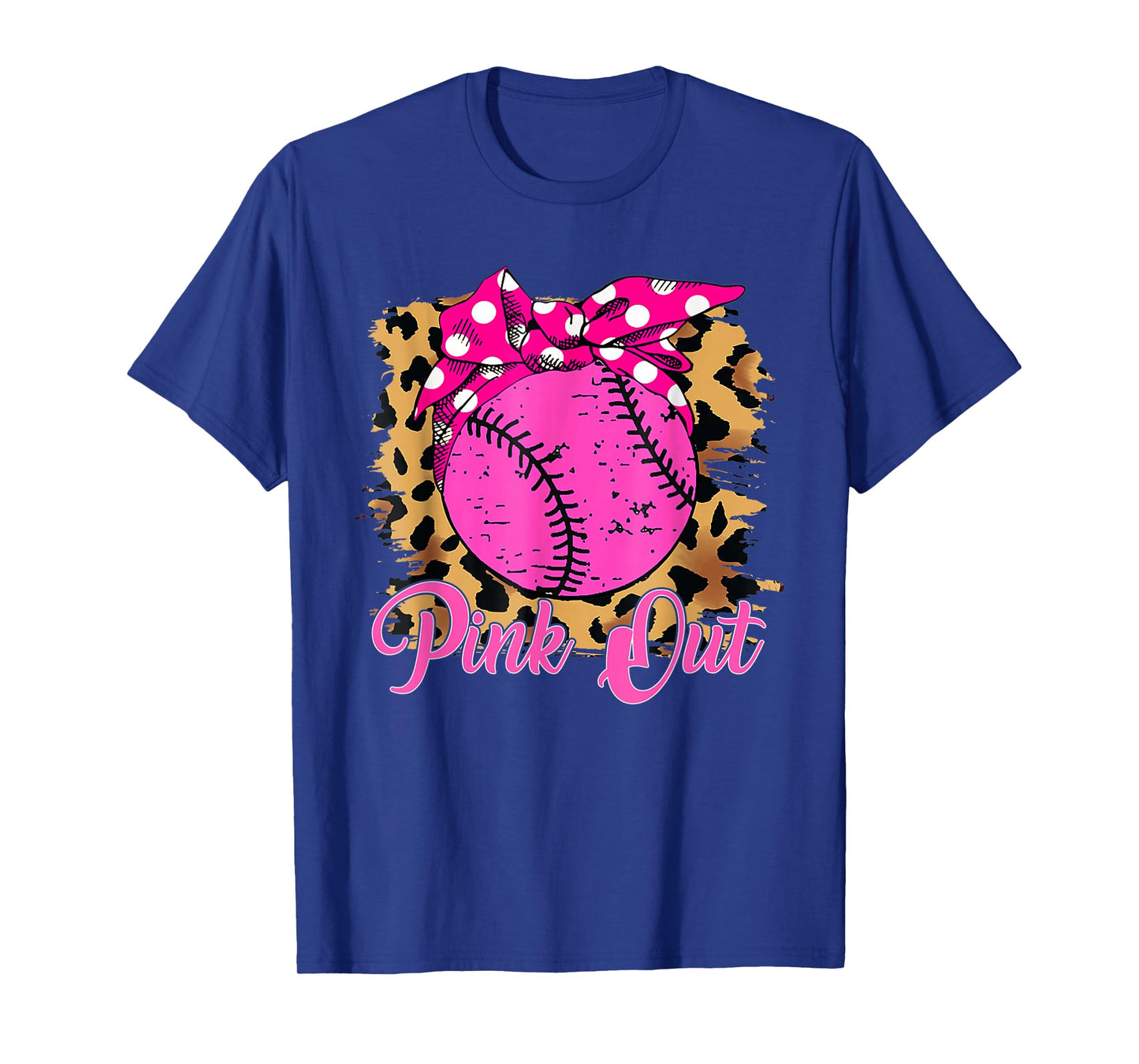 Funny Pink Out Breast Cancer Awareness Pink Ribbon Softball T-Shirt