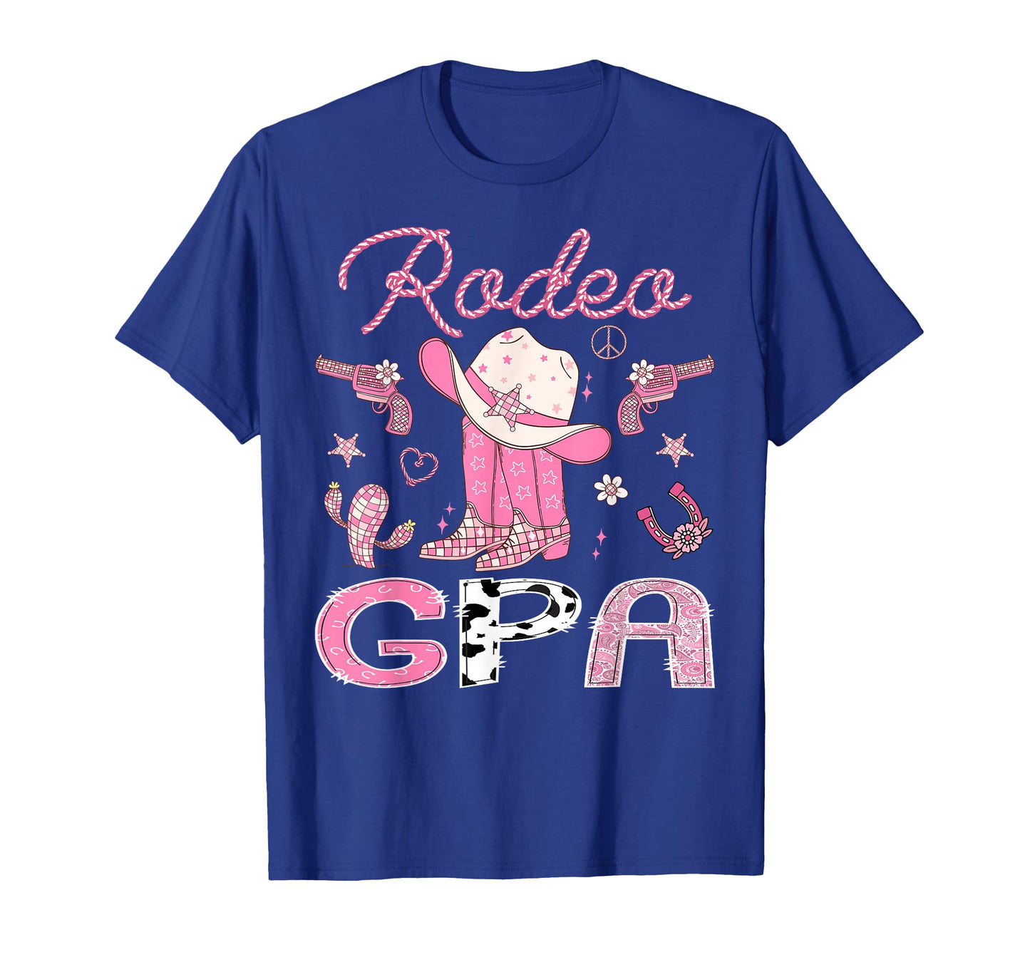 Rodeo GPA 1St Birthday Pink Boots Disco Cowgirl T-Shirt