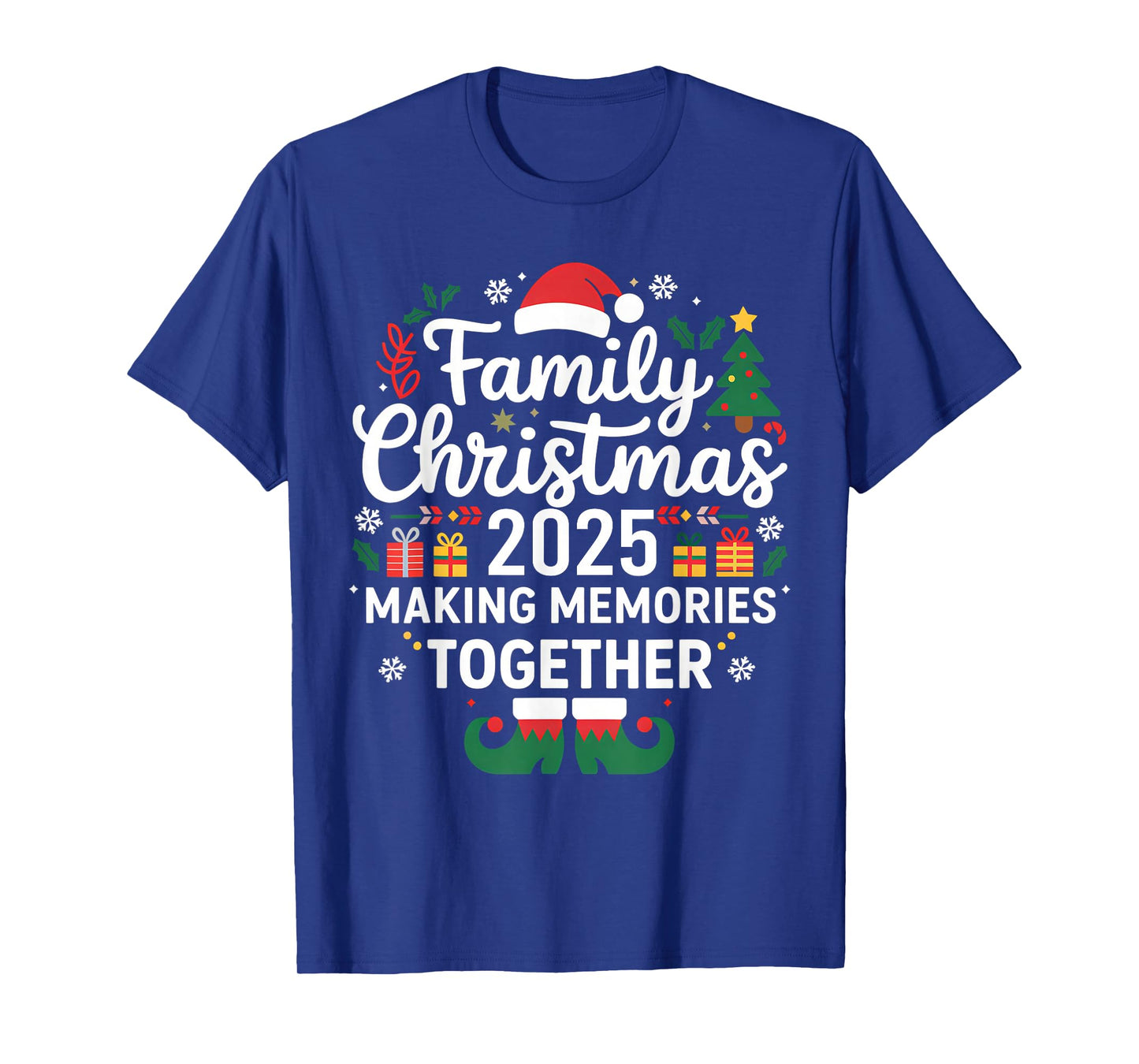 Family Christmas 2025 Matching Pajamas Santa Elf Squad Group T-Shirt