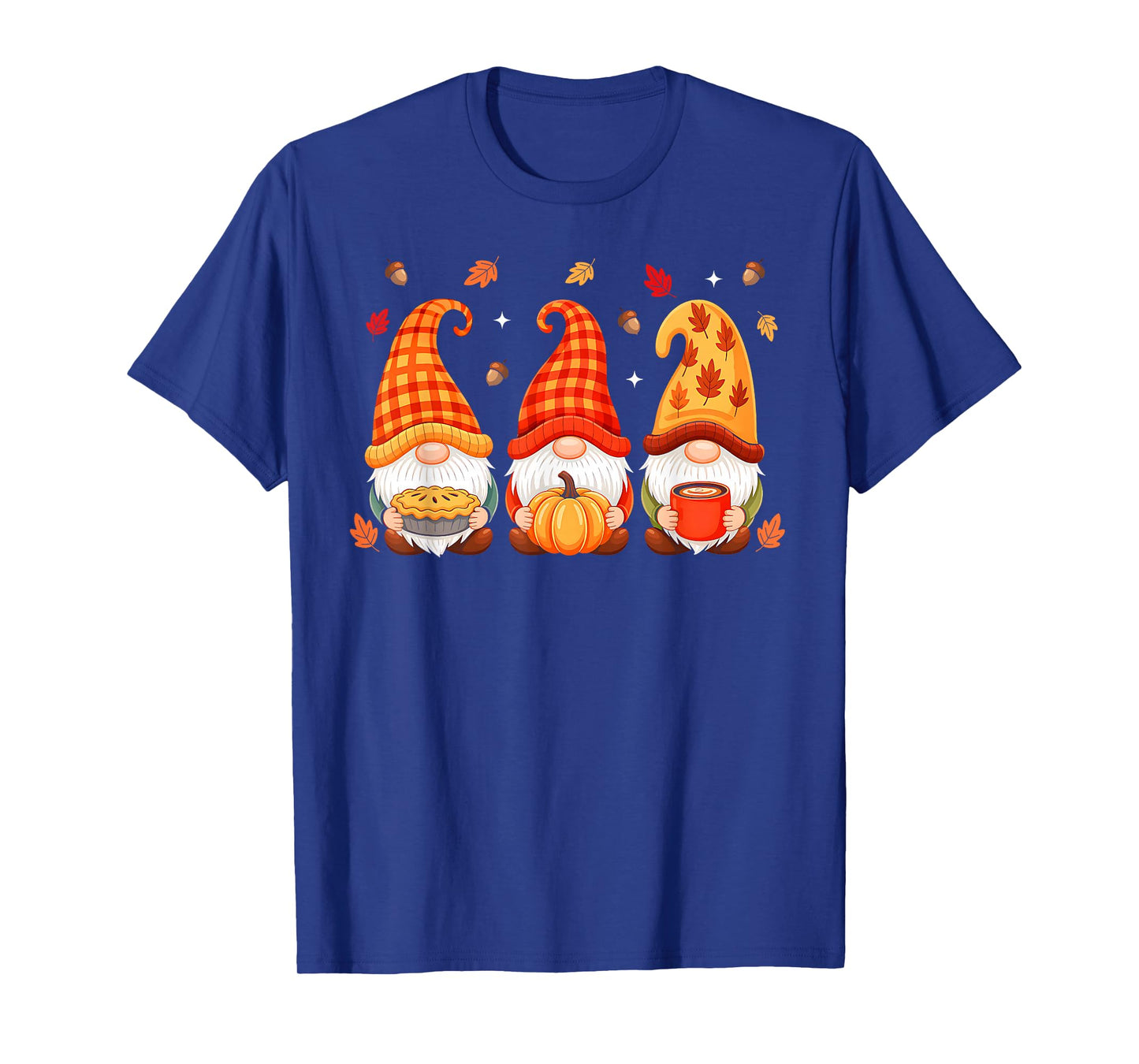 Thanksgiving Gnomes Coffee Latte Fall Autumn Pumpkin Season T-Shirt