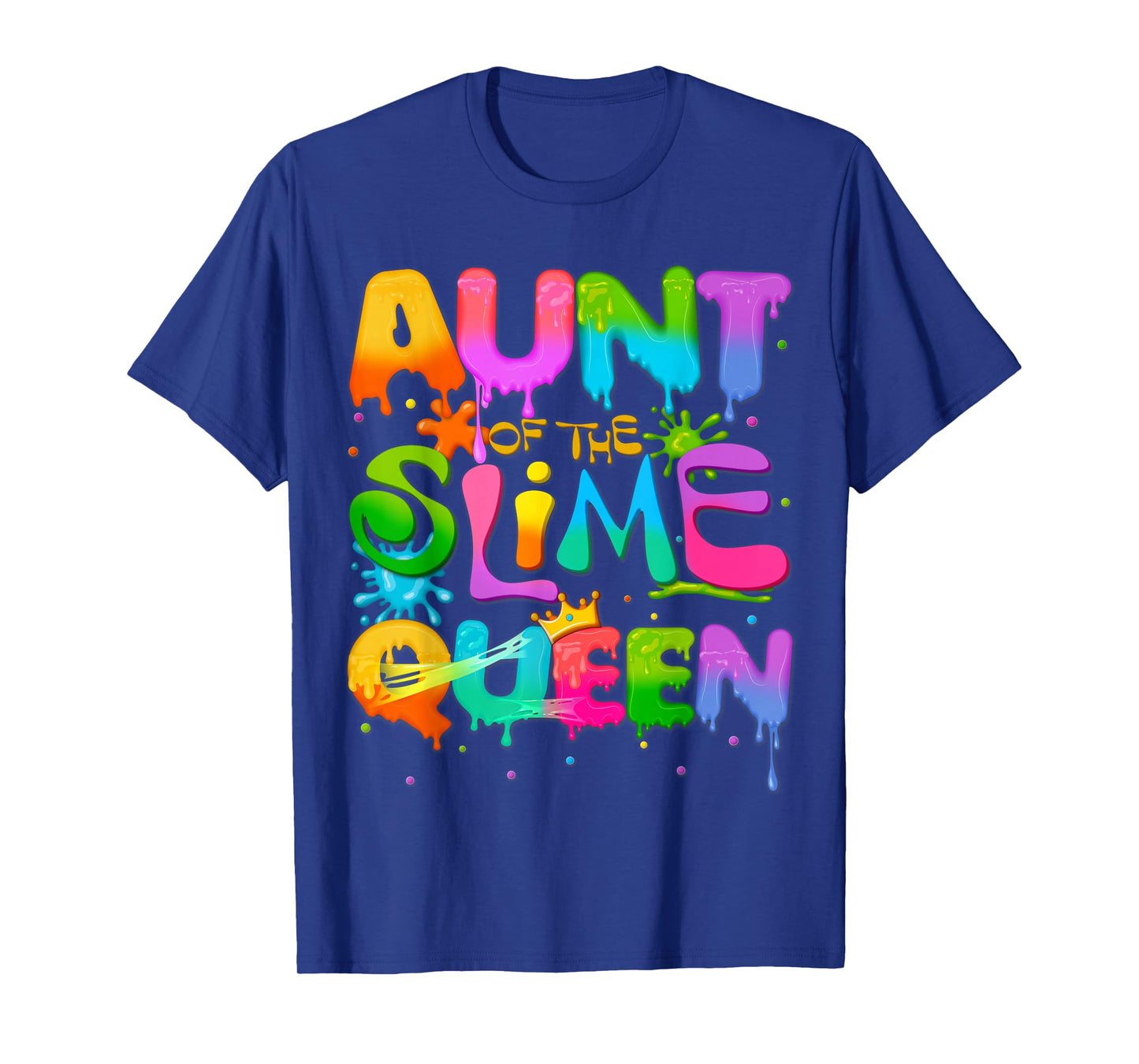 Aunt Of The Slime Queen Birthday Family Matching Party T-Shirt