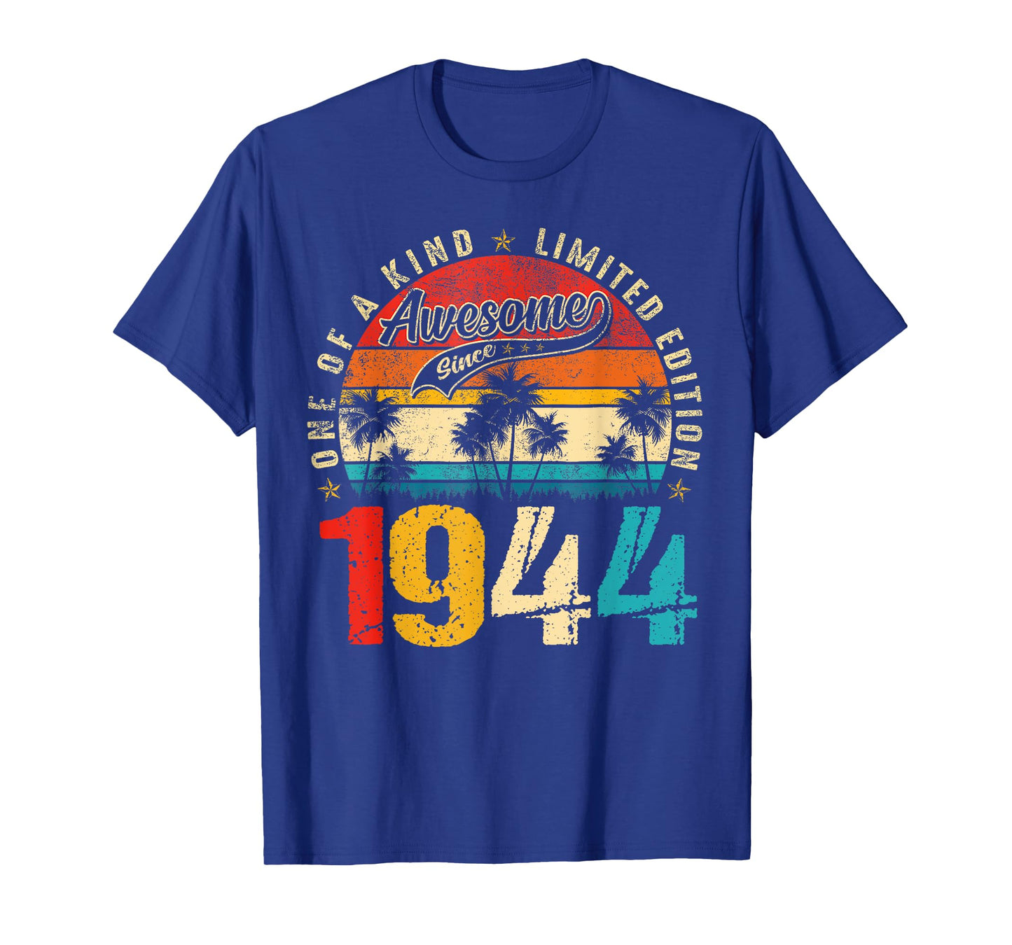 Vintage Awesome since 1944 81st Birthday Men 81 Years Old T-Shirt