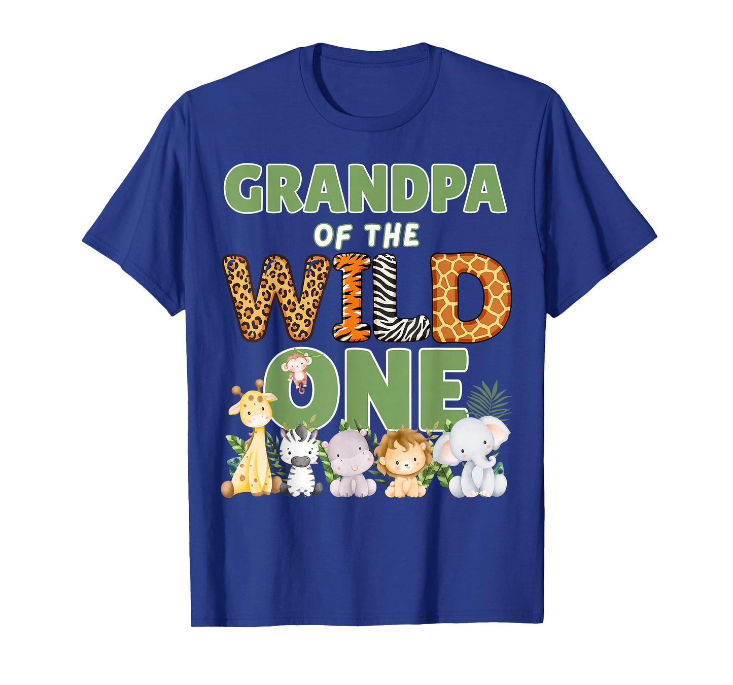 Grandpa Of The Wild One 1st Birthday Safari Family Matching T-Shirt