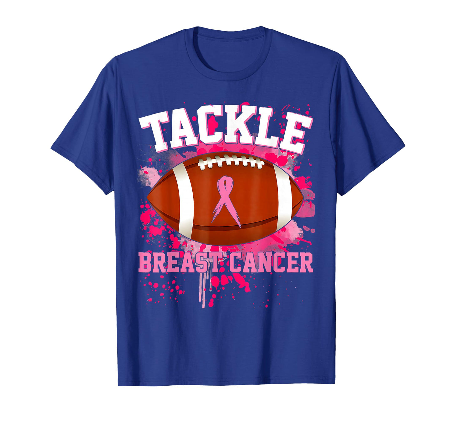 Tackle Breast Cancer Football Pink Breast Cancer Awareness T-Shirt