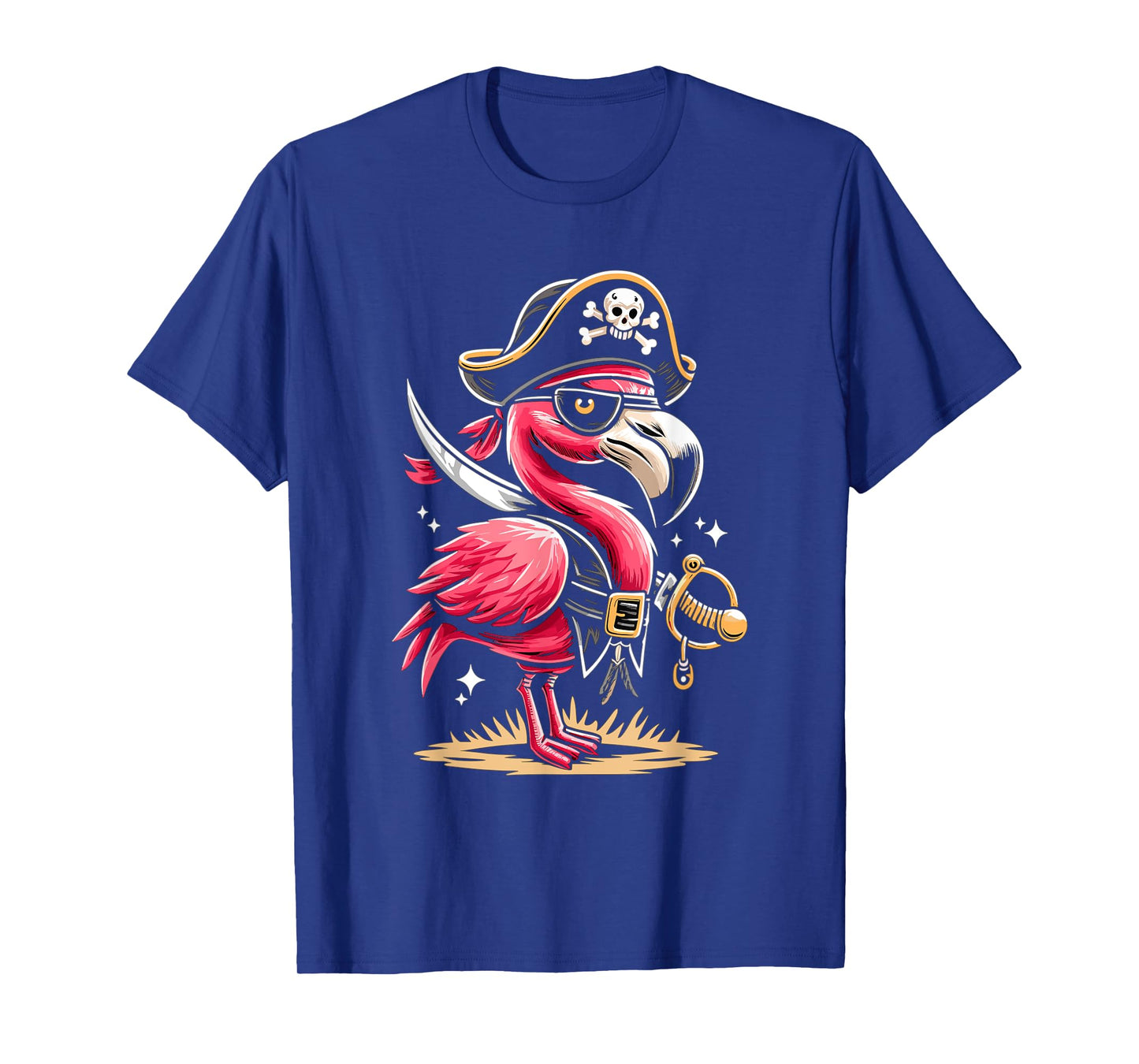 Pirate Flamingo Funny Halloween Party T-Shirt