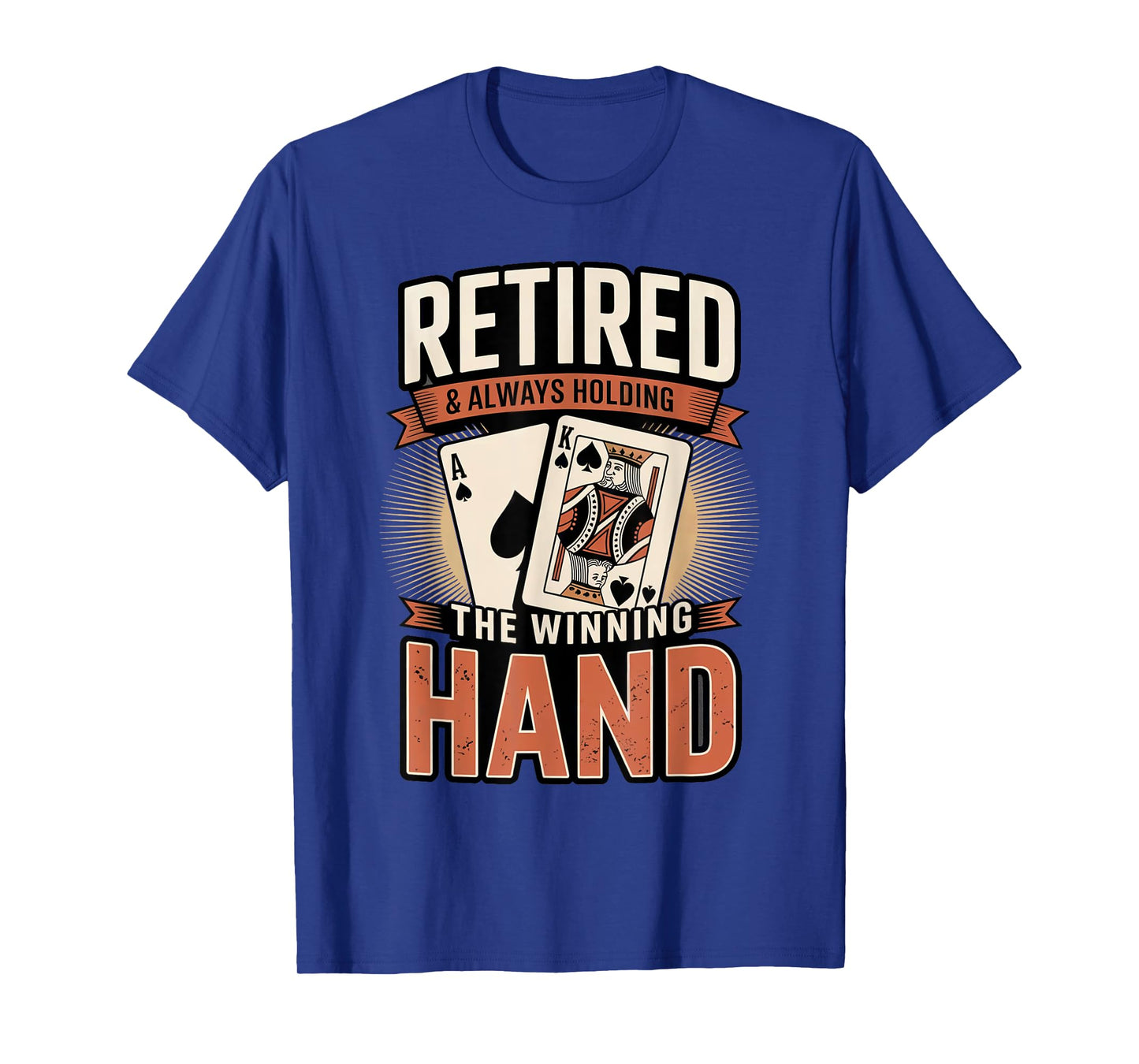 Vintage Retired Playing Poker Cards Lover Gamble Retirement T-Shirt