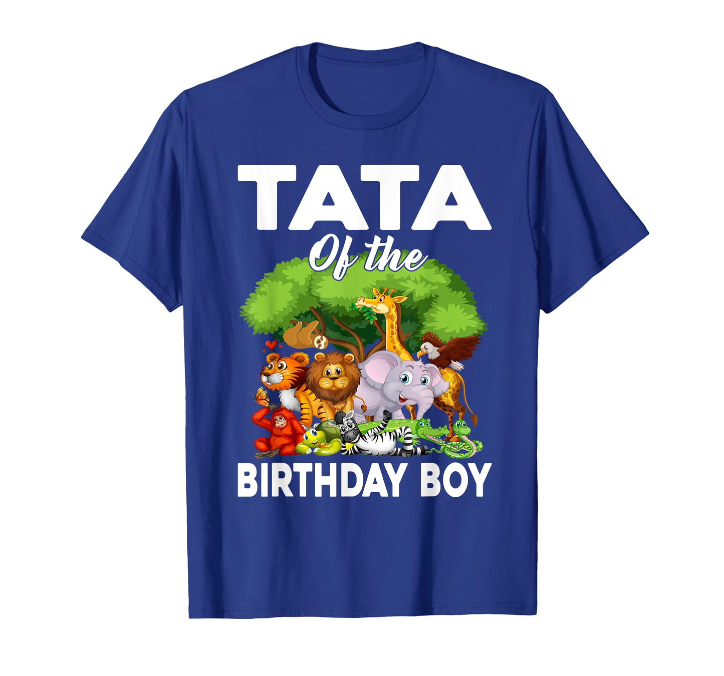 Tata of the Birthday Boy Zoo Animals Bday Safari Wildlife T-Shirt
