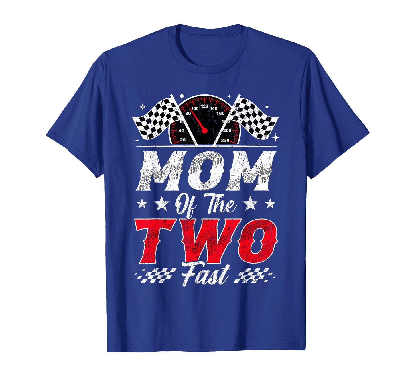 Mom of The Two Fast 2nd Birthday Racing Car Family T-Shirt
