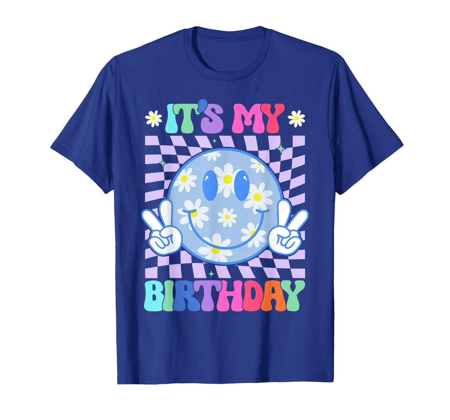 It's My Birthday Women Teens Girls Kid Bday Flower Groovy T-Shirt