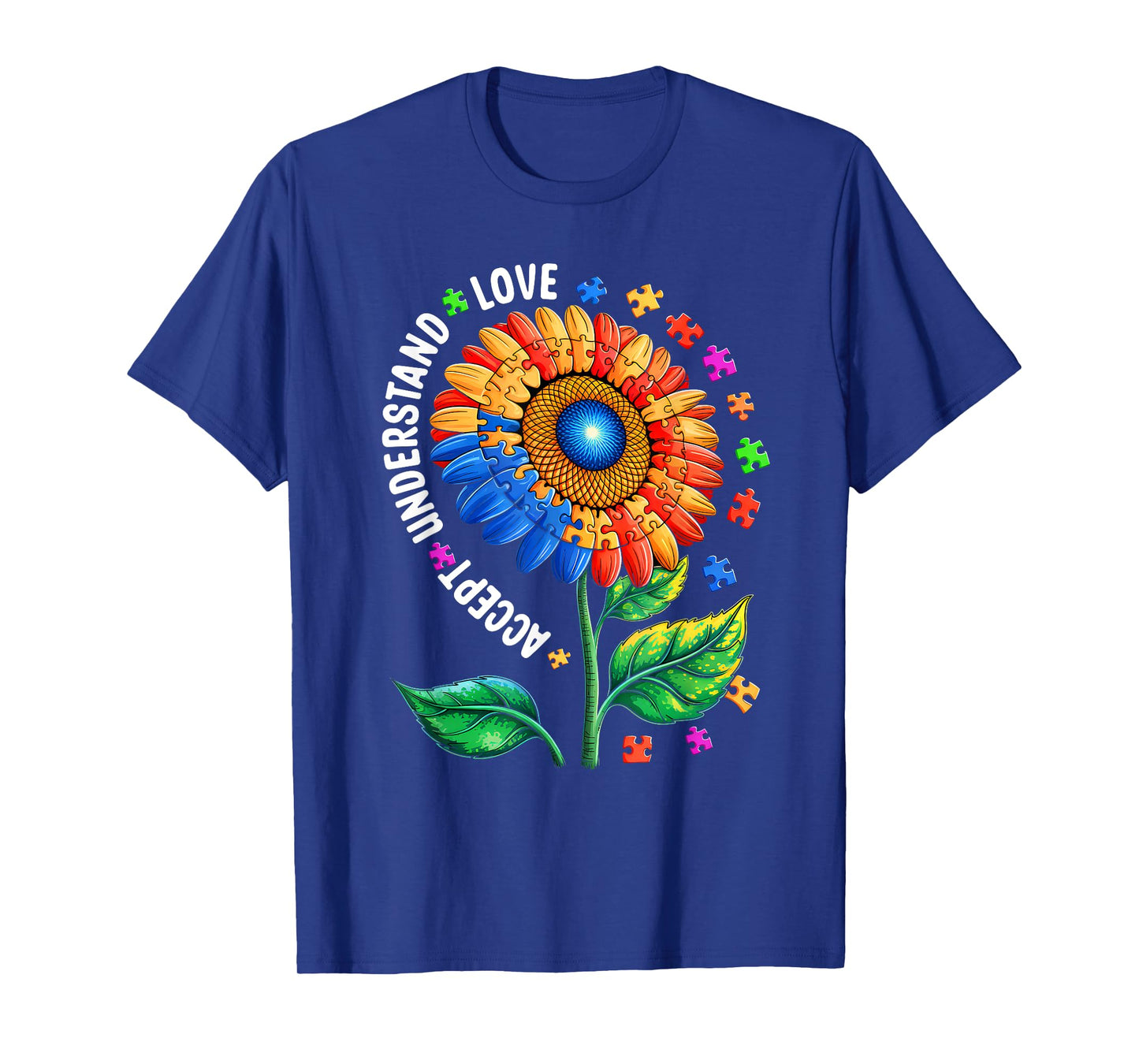 Autism Awareness Sunflower Men Women Kids Autism Sunflower T-Shirt