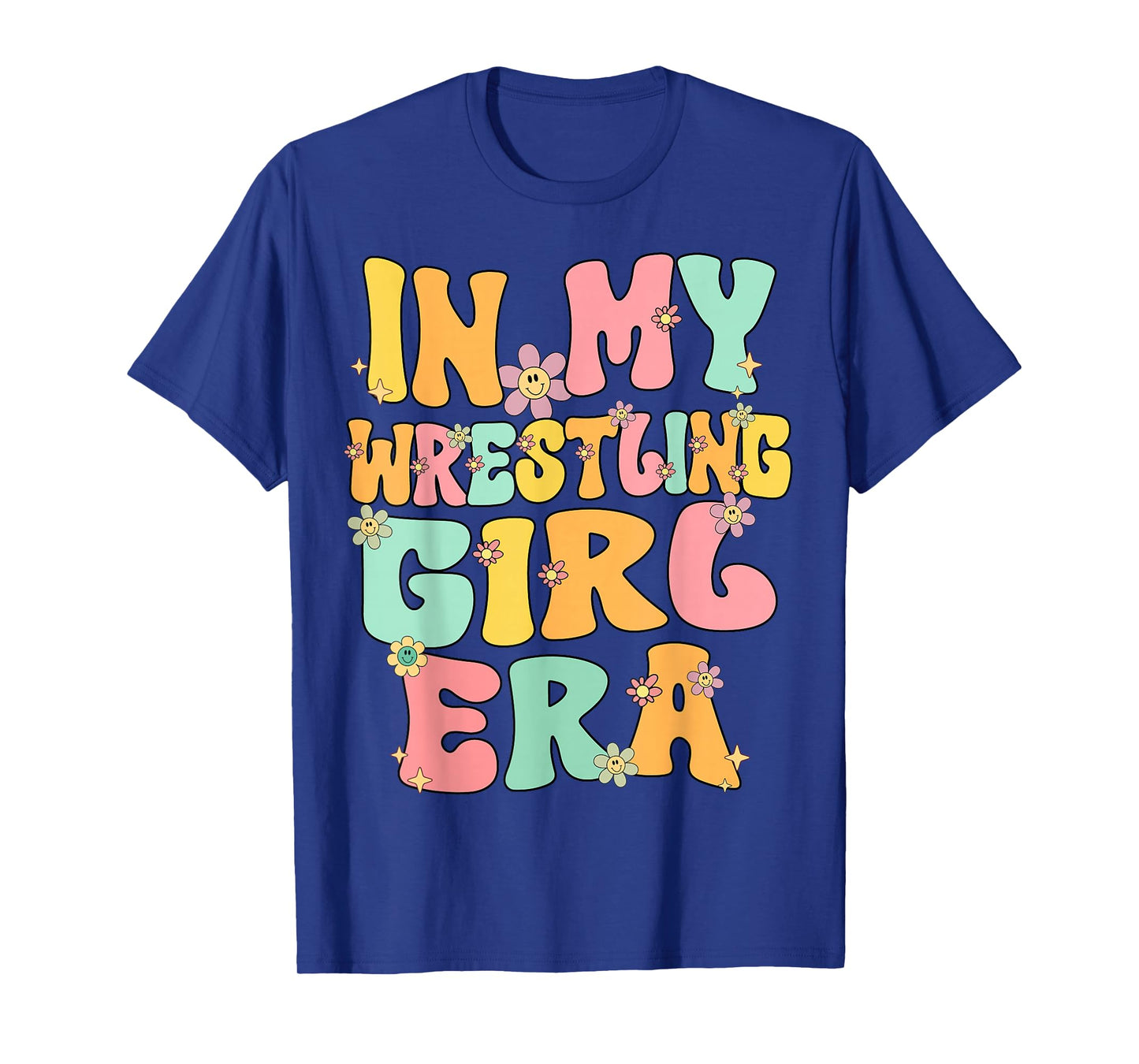 Cute In My Wrestling Girl Era Groovy Wrestling Girl Wrestler T-Shirt