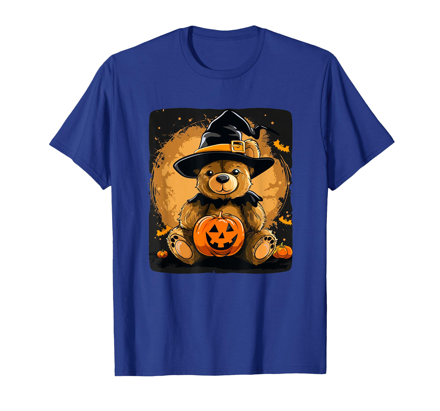 Halloween Pumpkin with funny Teddy Bear for Adults and Kids T-Shirt