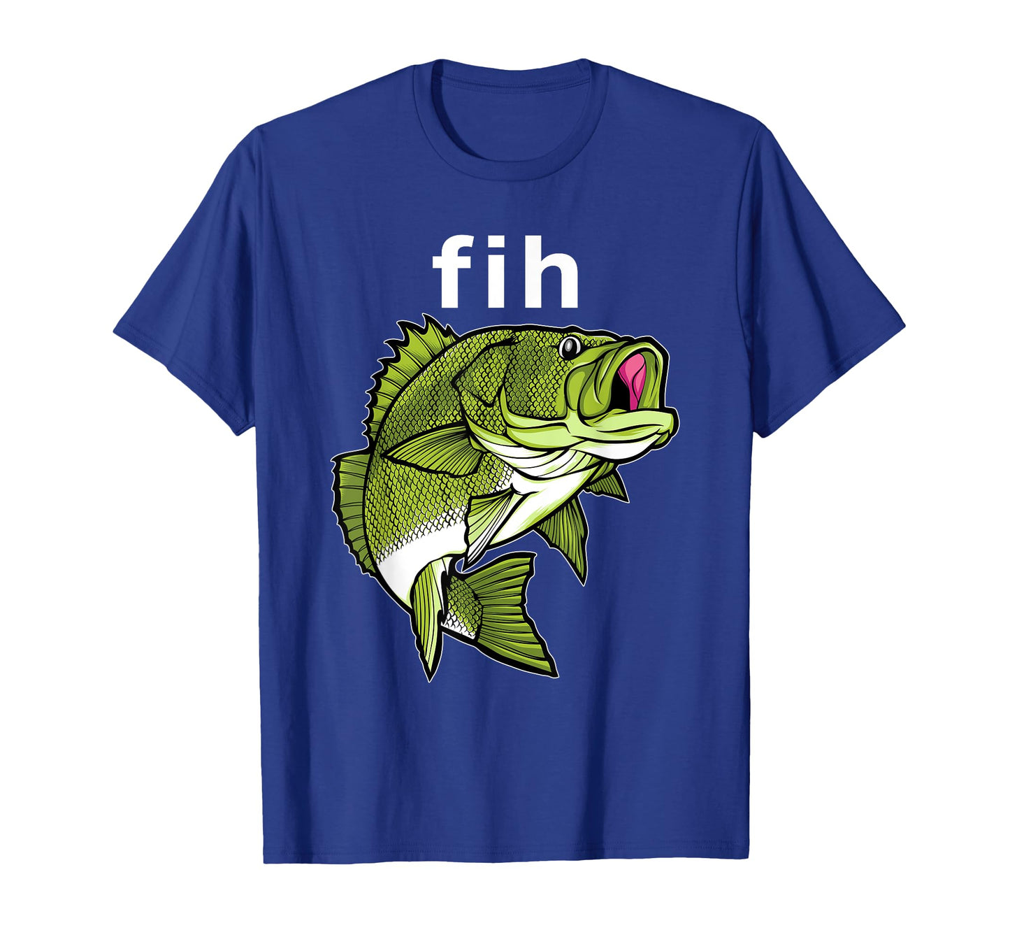 "Fih" Funny Misspelling Fish Meme, Simple Humor T-Shirt