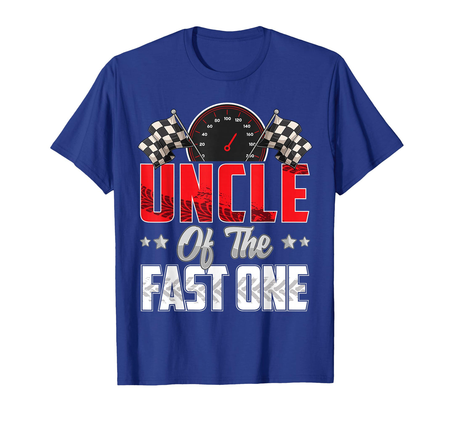 1 year old racing car fast one birthday 1st Family Uncle T-Shirt